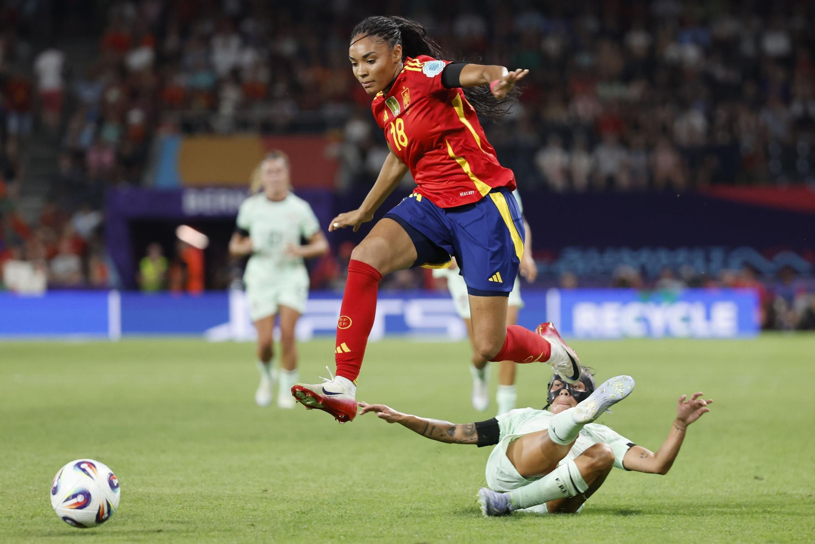 Las fotos del España - Portugal en la Eurocopa femenina
