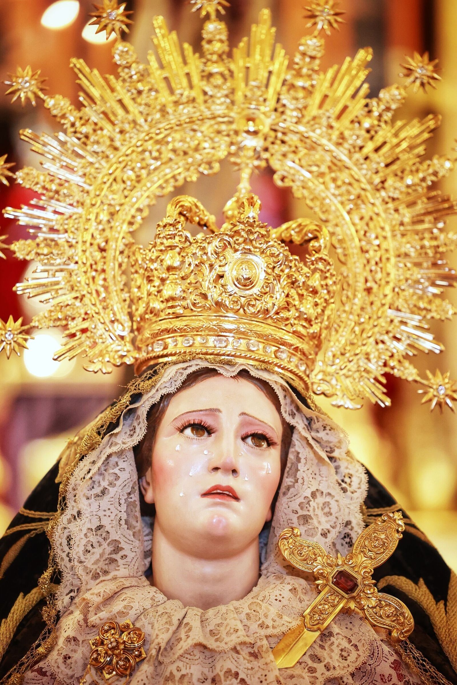 Las imágenes de la Virgen del Mayor Dolor (Vera Cruz) tras su restauración