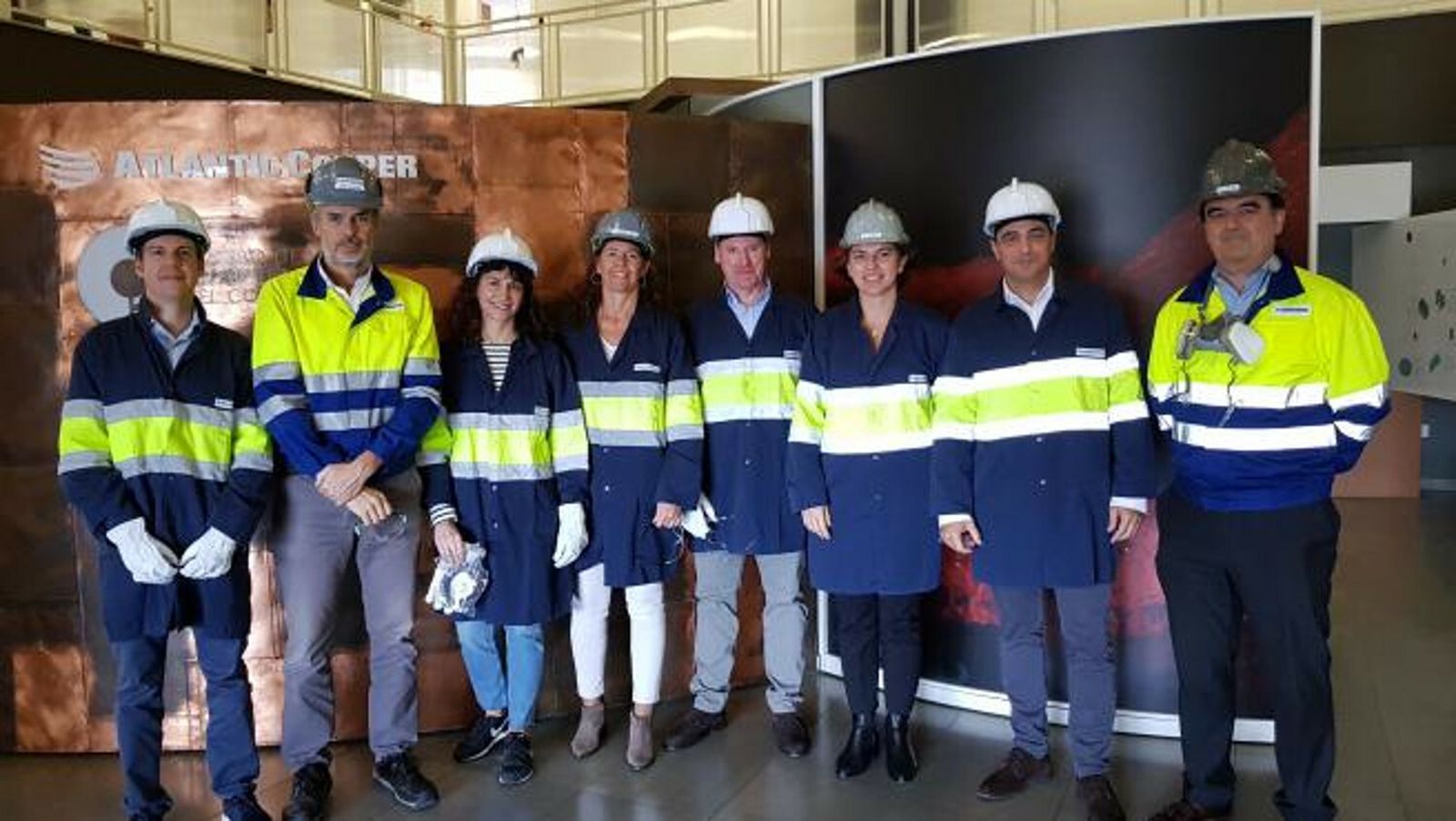 Directivos de BBVA visitan Atlantic Copper.