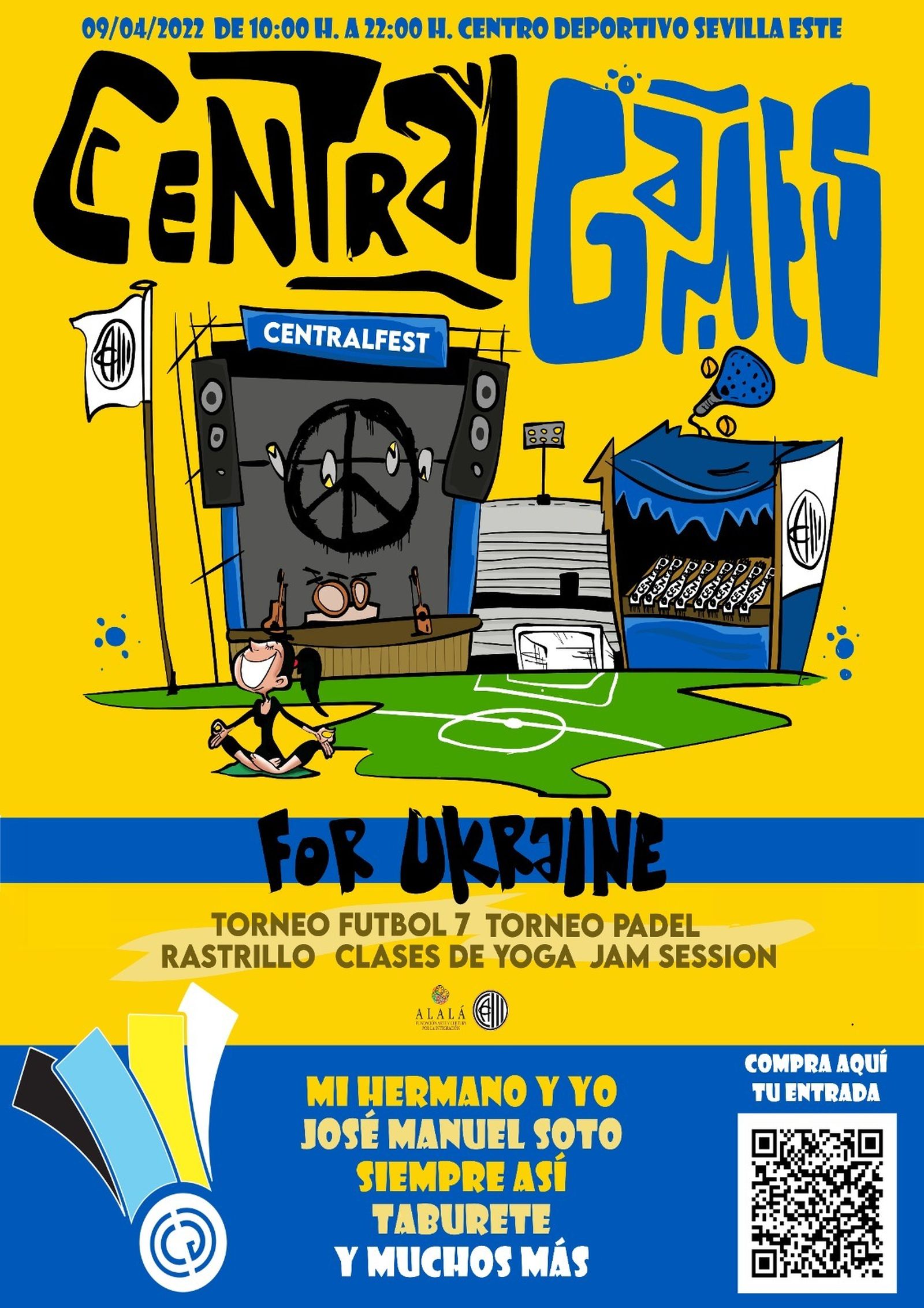 El cartel del evento en el Centro Deportivo Sevilla Este.