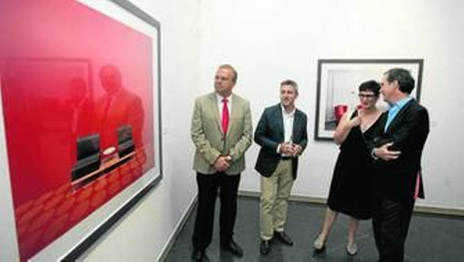 Moreno Calderón, Francisco Paniagua, Carlos Gollonet y Nuria Enguita, en la inauguración.