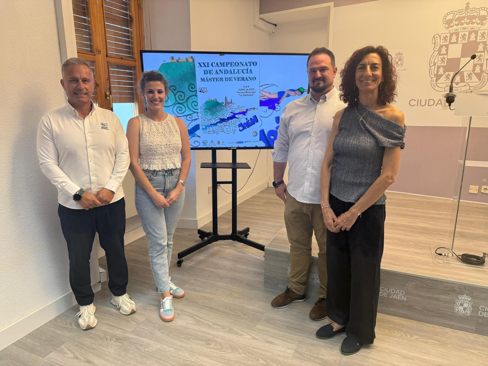 Francisco Olmos, Beatriz López, Antonio Martos y Ana María Martínez, en la presentación del evento.