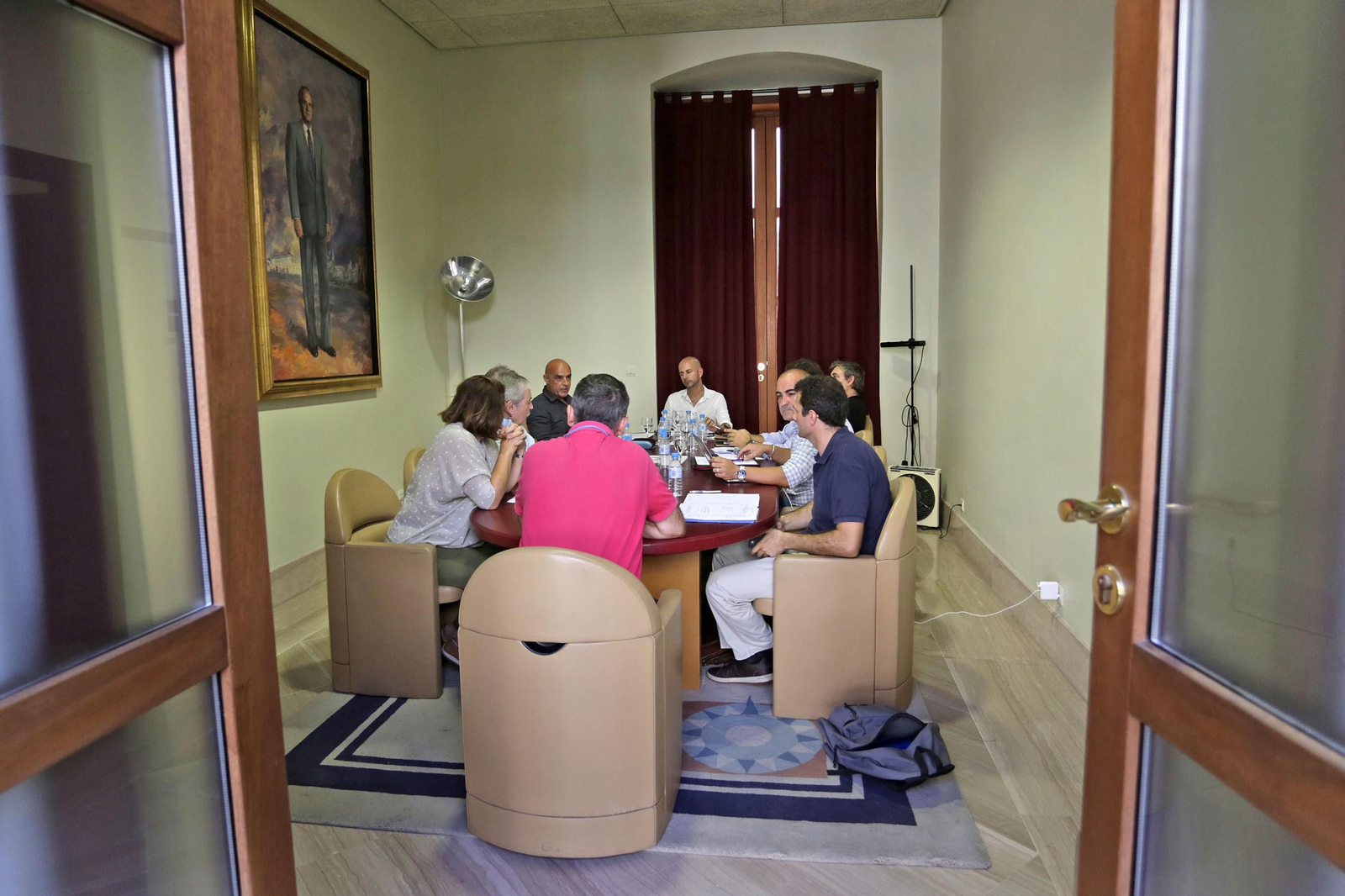 Reunión del consejo de administración de Cádiz 2000 el pasado martes.