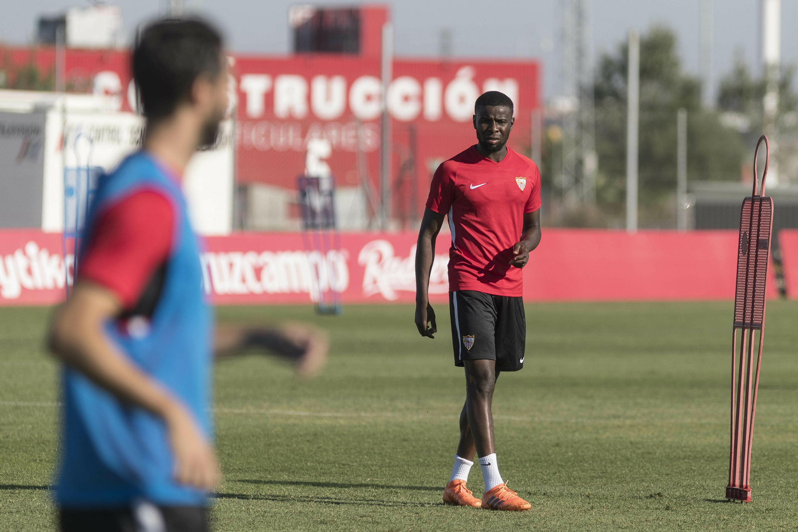 Amadou, durante un entreno del curso pasado.