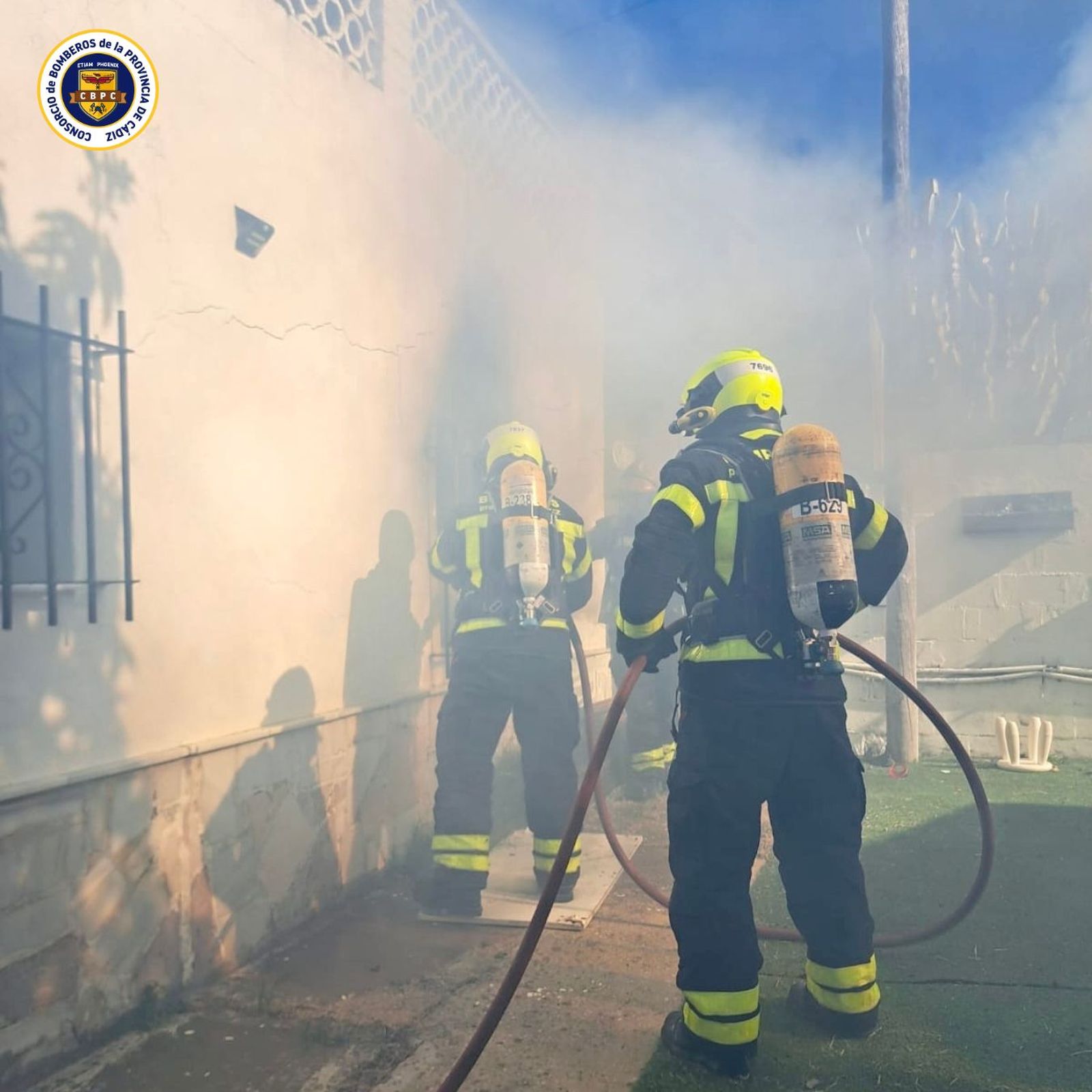Incendio en una vivienda de la calle Aquiles de Chiclana