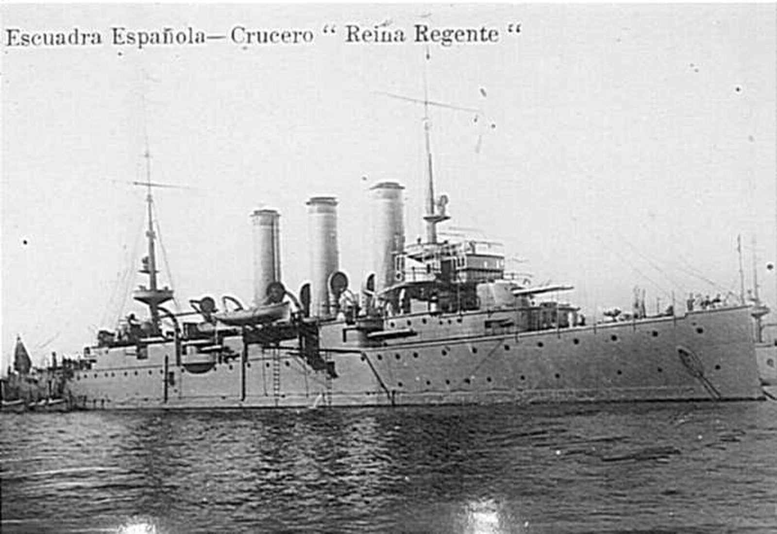 Imagen del ‘Reina Regente’. un crucero de la Armada Española hundido el 10 de marzo de 1895.