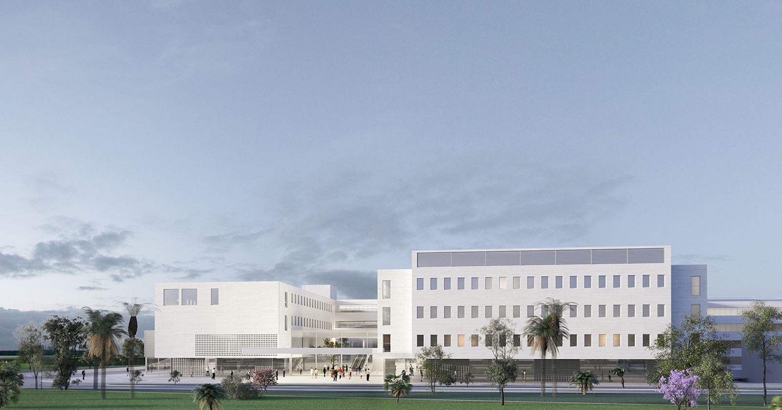 Imagen virtual del proyecto de un hospital materno-infantil como edificio independiente.