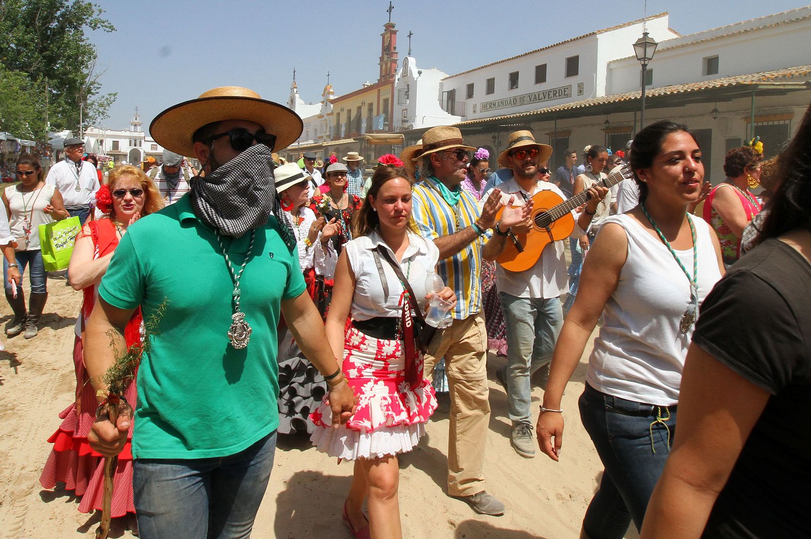 Ambiente en la aldea del Rocío.