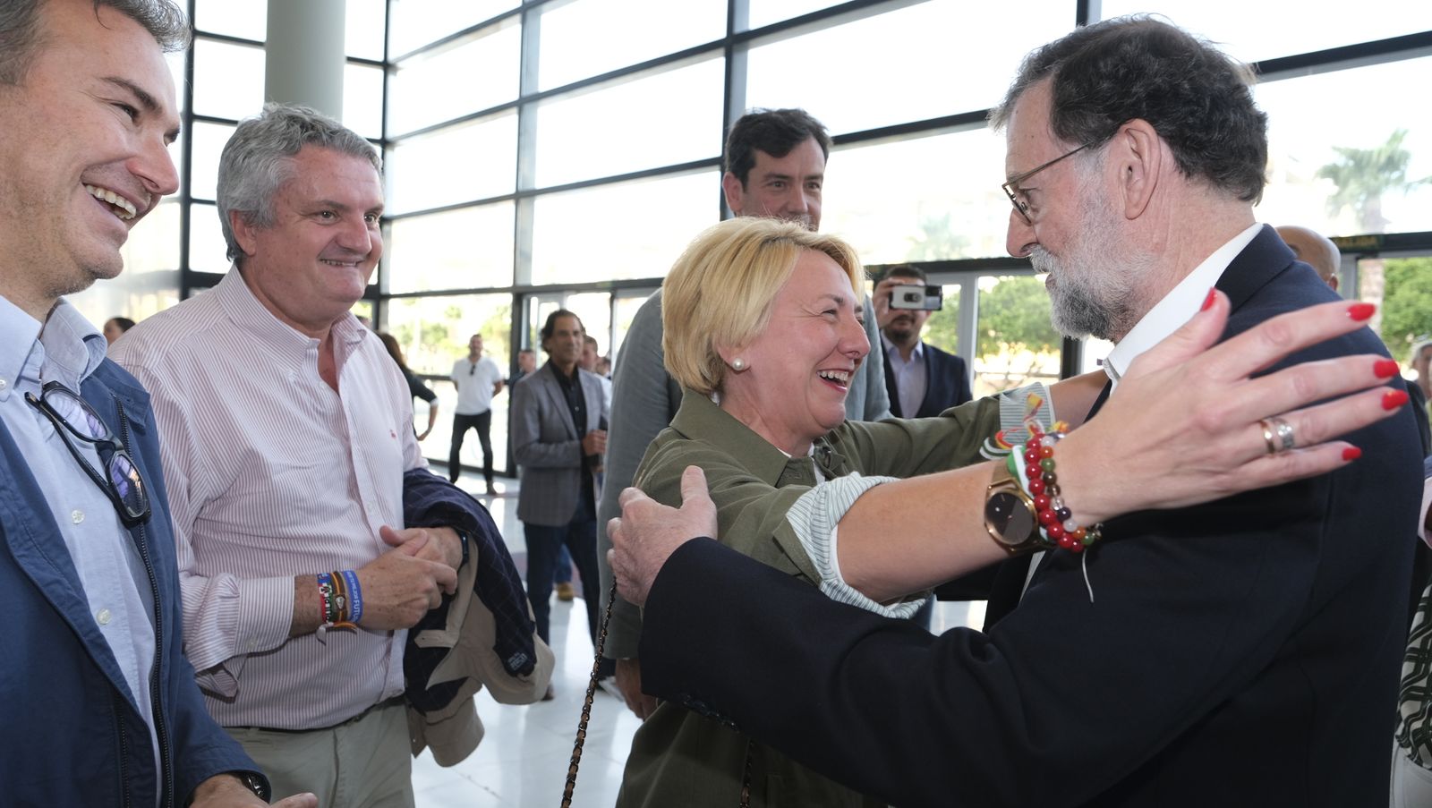 Imágenes de Rajoy apoyando la candidatura de Gabriel Amat a la Alcaldía de Roquetas de Mar