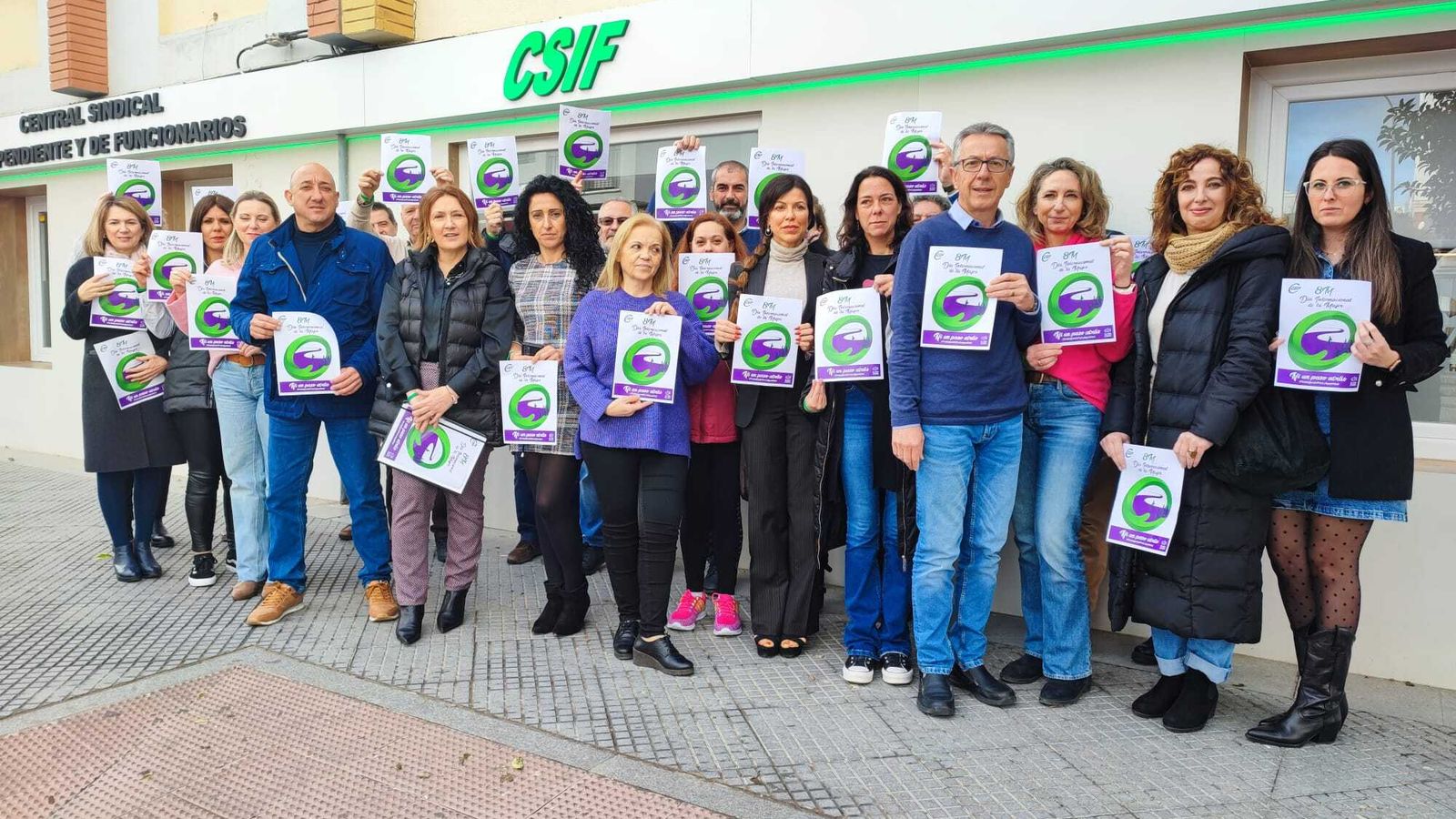 Concentración de CSIF Huelva por el 8M.