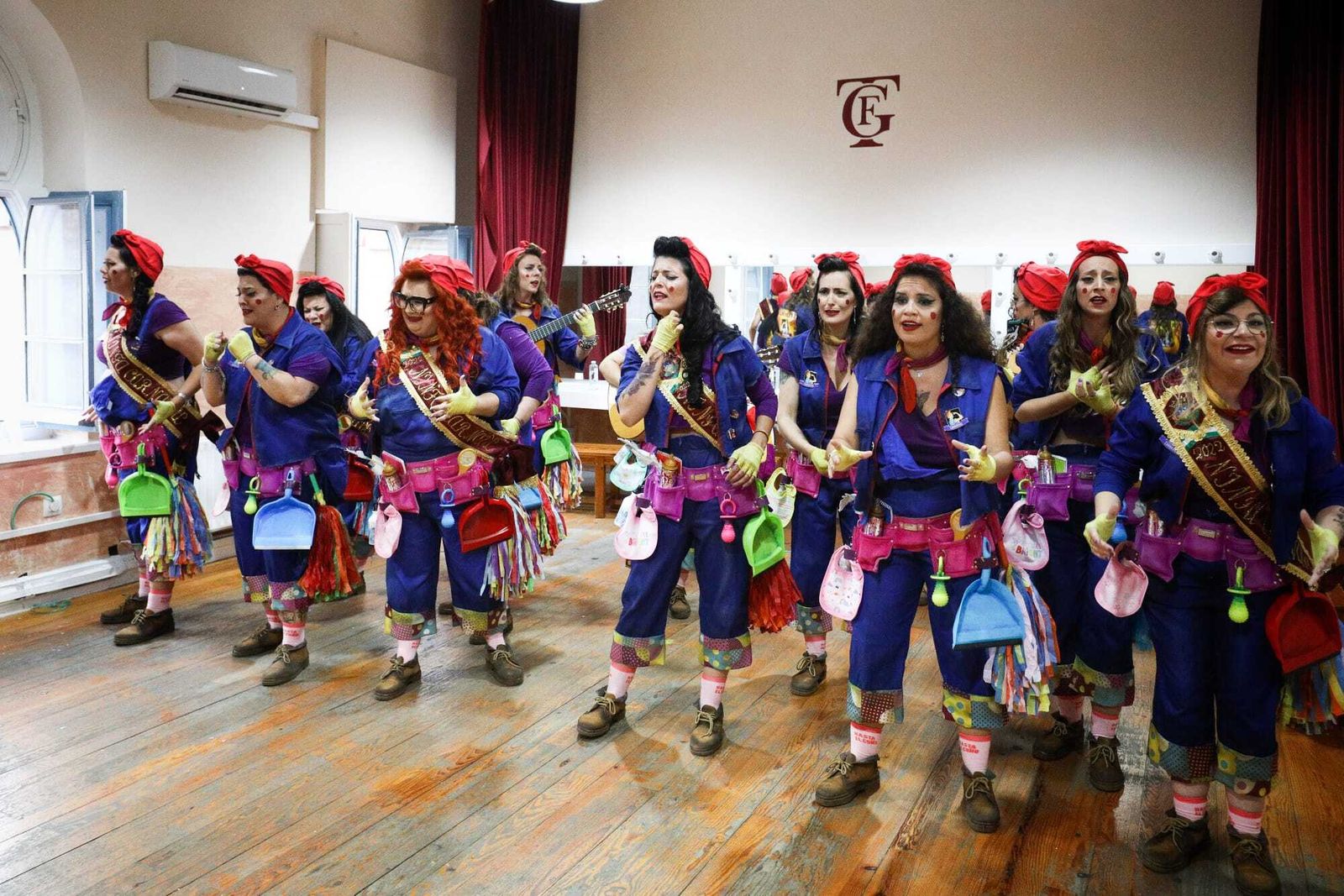 Ambiente en camerinos