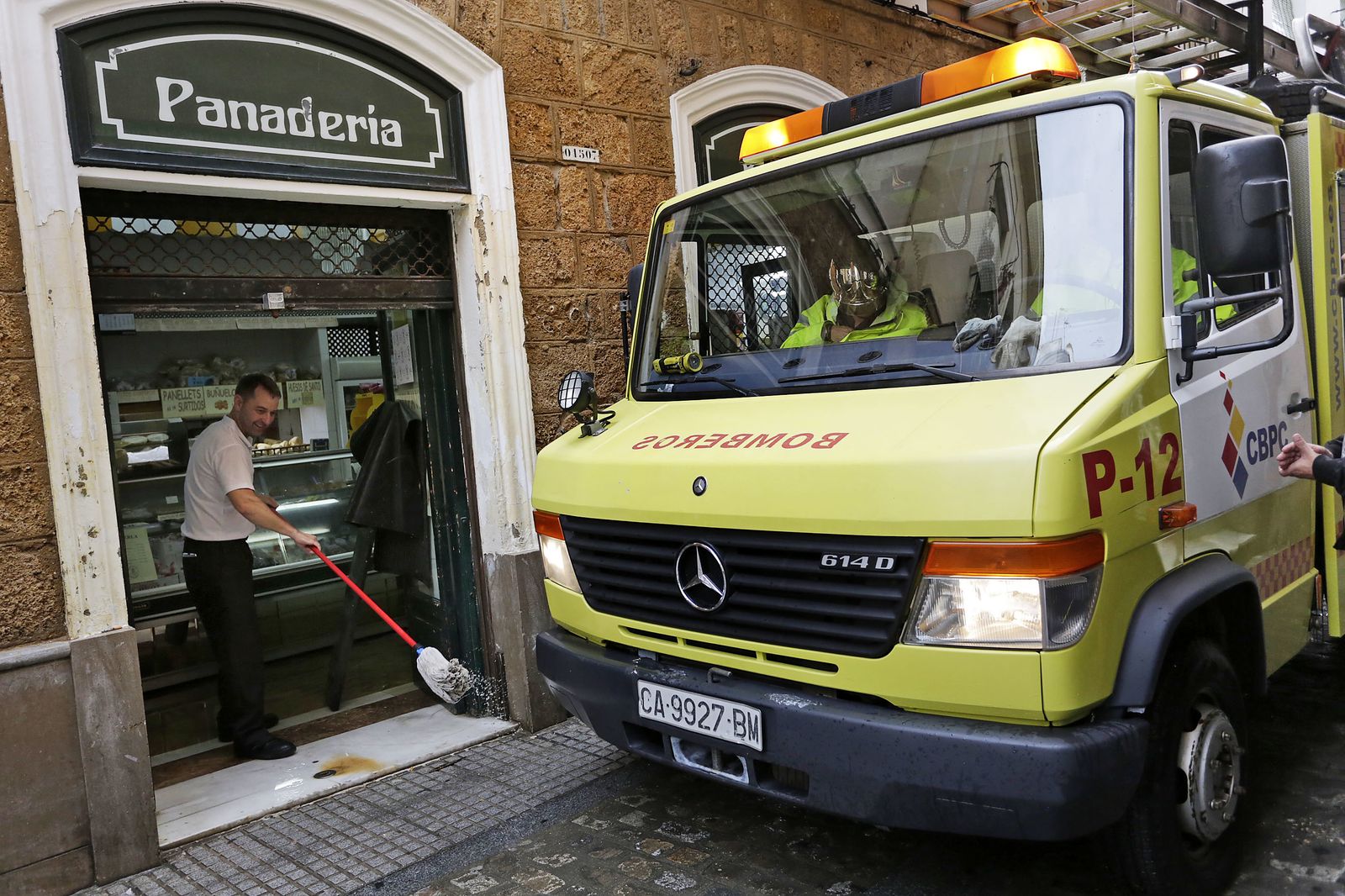 Los efectos de la tromba de agua en Cádiz