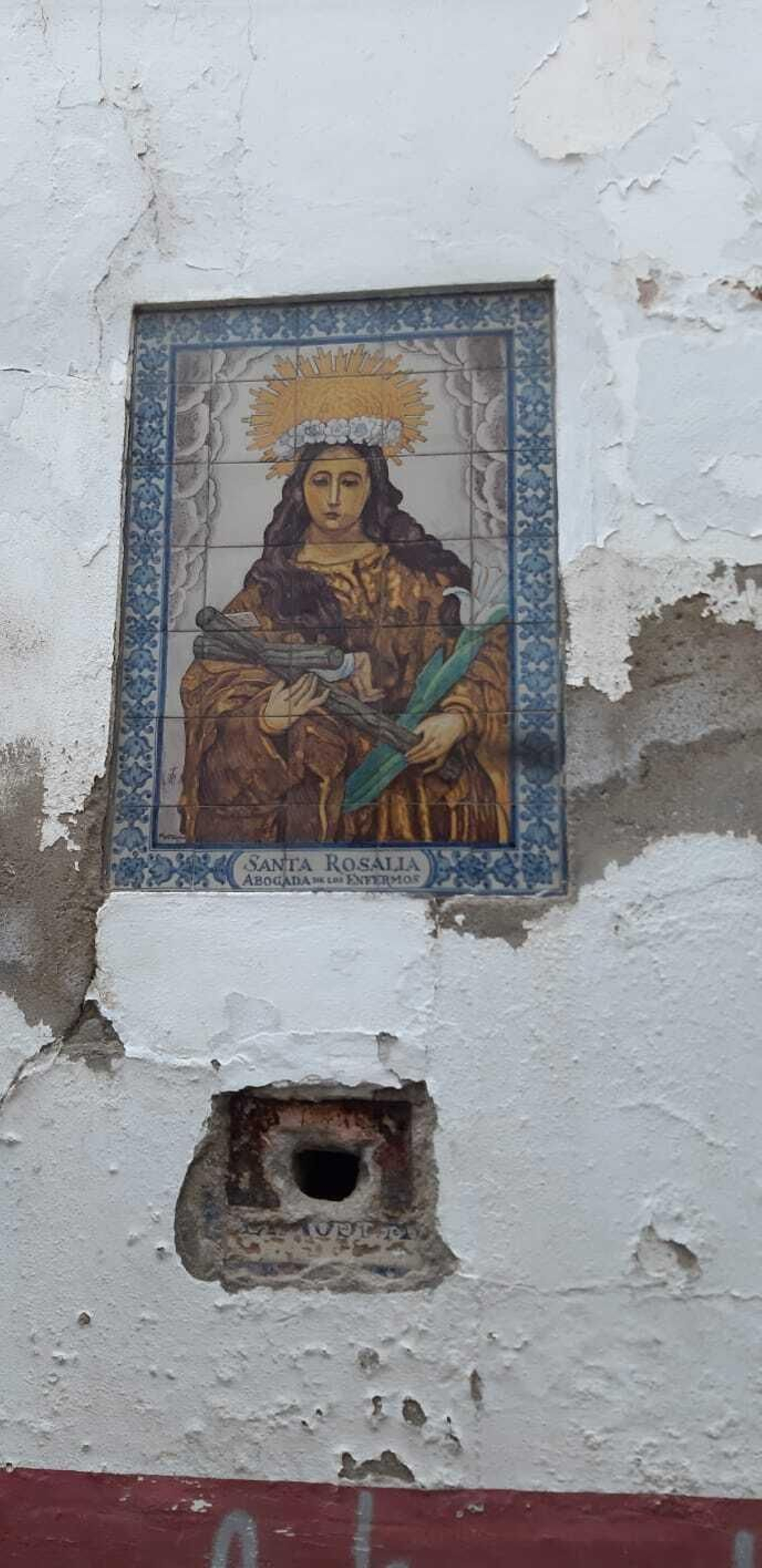 Limosnero de Santa Rosalía con los signos del robo