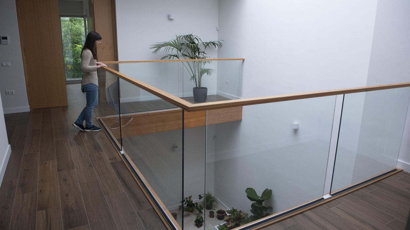 El interior de la casa.