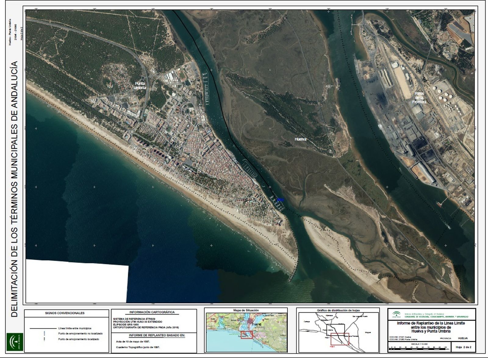 Área de tierra entre Huelva y Punta Umbría (Cartaya)