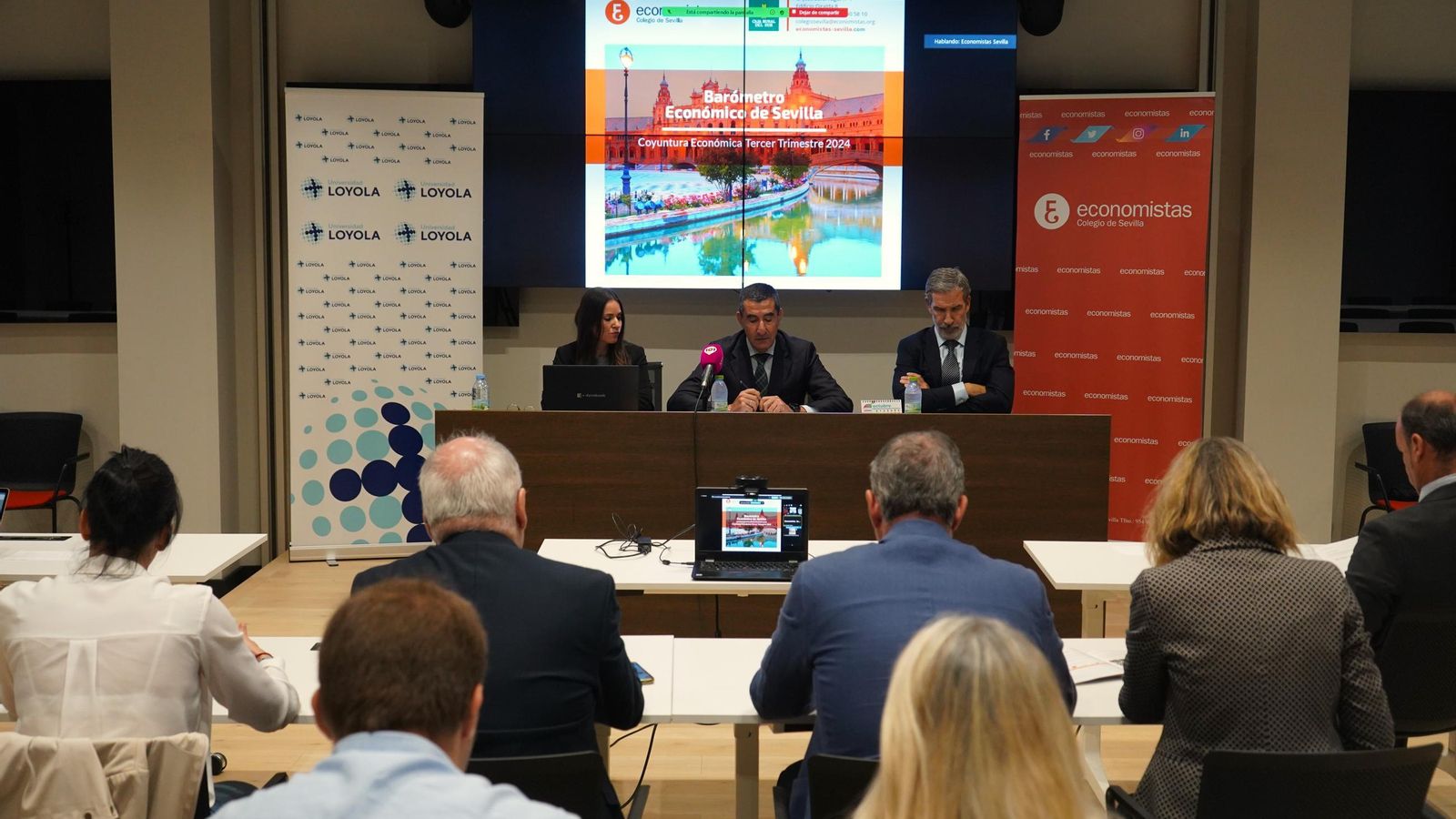 Un momento de la presentación del Barómetro Económico de Sevilla