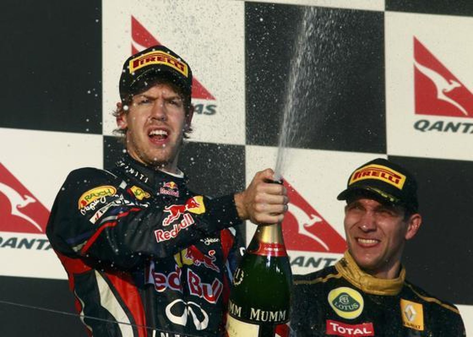 Vettel celebra su victoria en Melbourne.  Foto: EFE/ Reuters