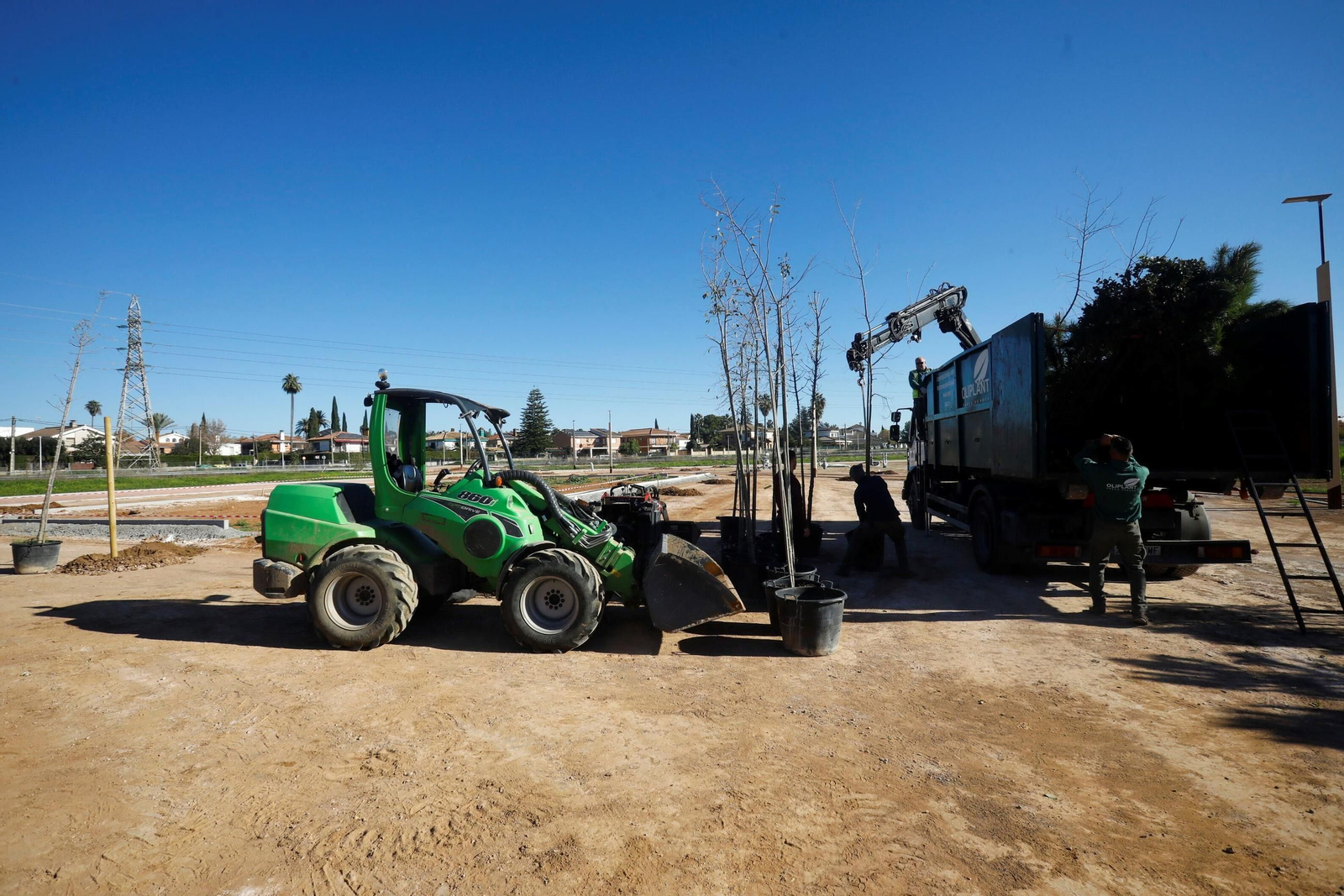 Así avanzan las obras del nuevo parque de la Arruzafilla, en imágenes