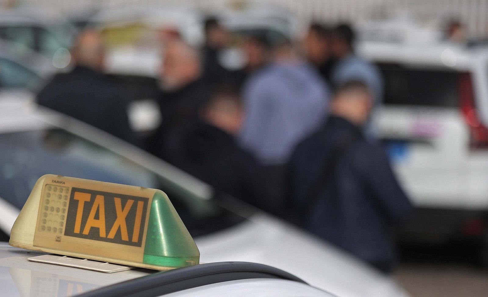 Fotos de las protestas de los taxistas en Algeciras