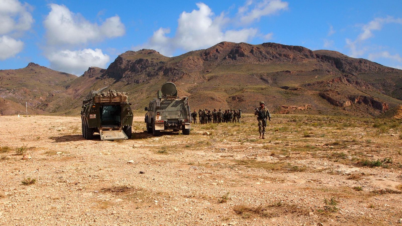 Ejercicios de la 6ª compañía de la VIII Bandera en la Loma del Pajar