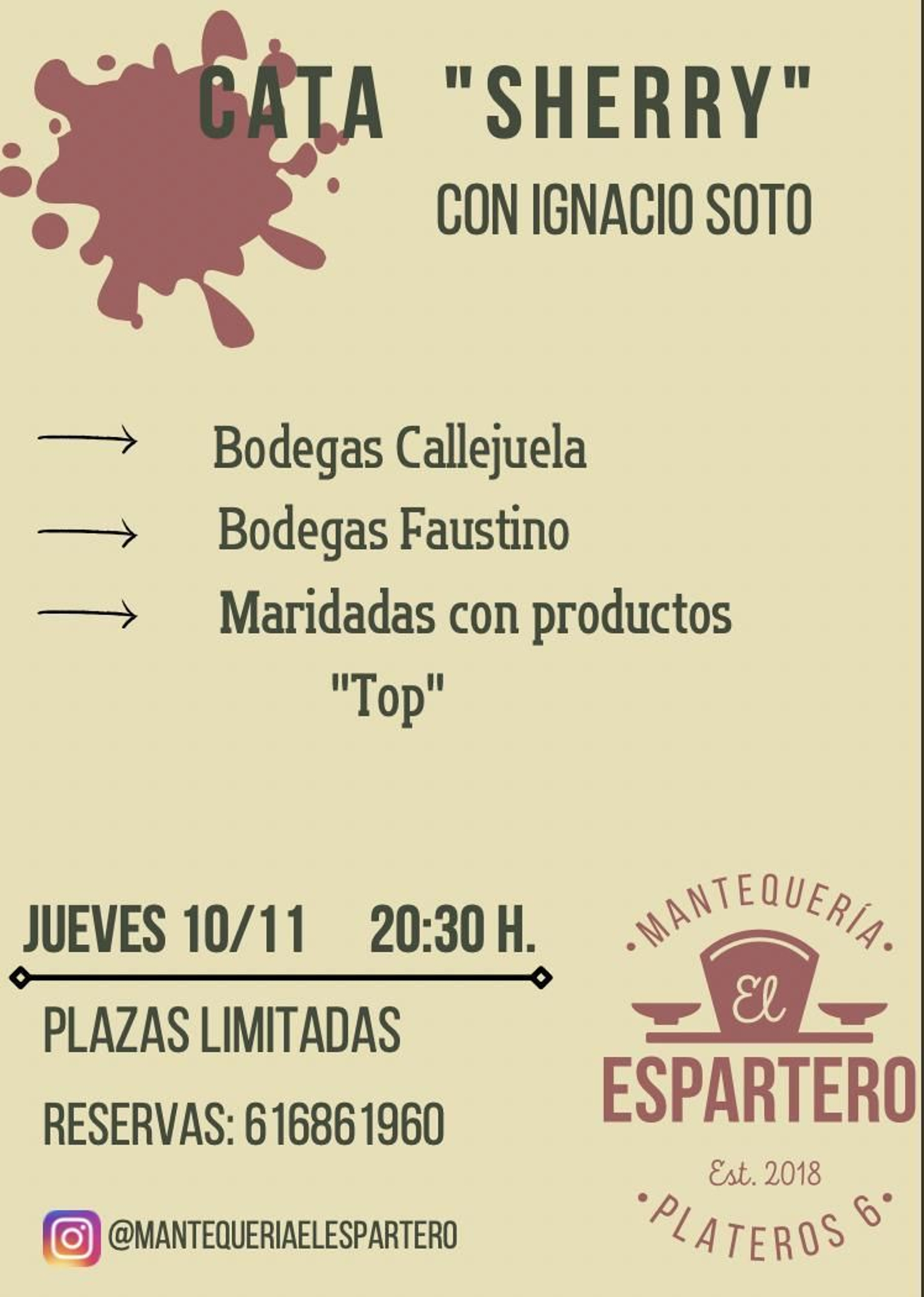 'Cata Sherry' con Ignacio Soto en El Espartero.