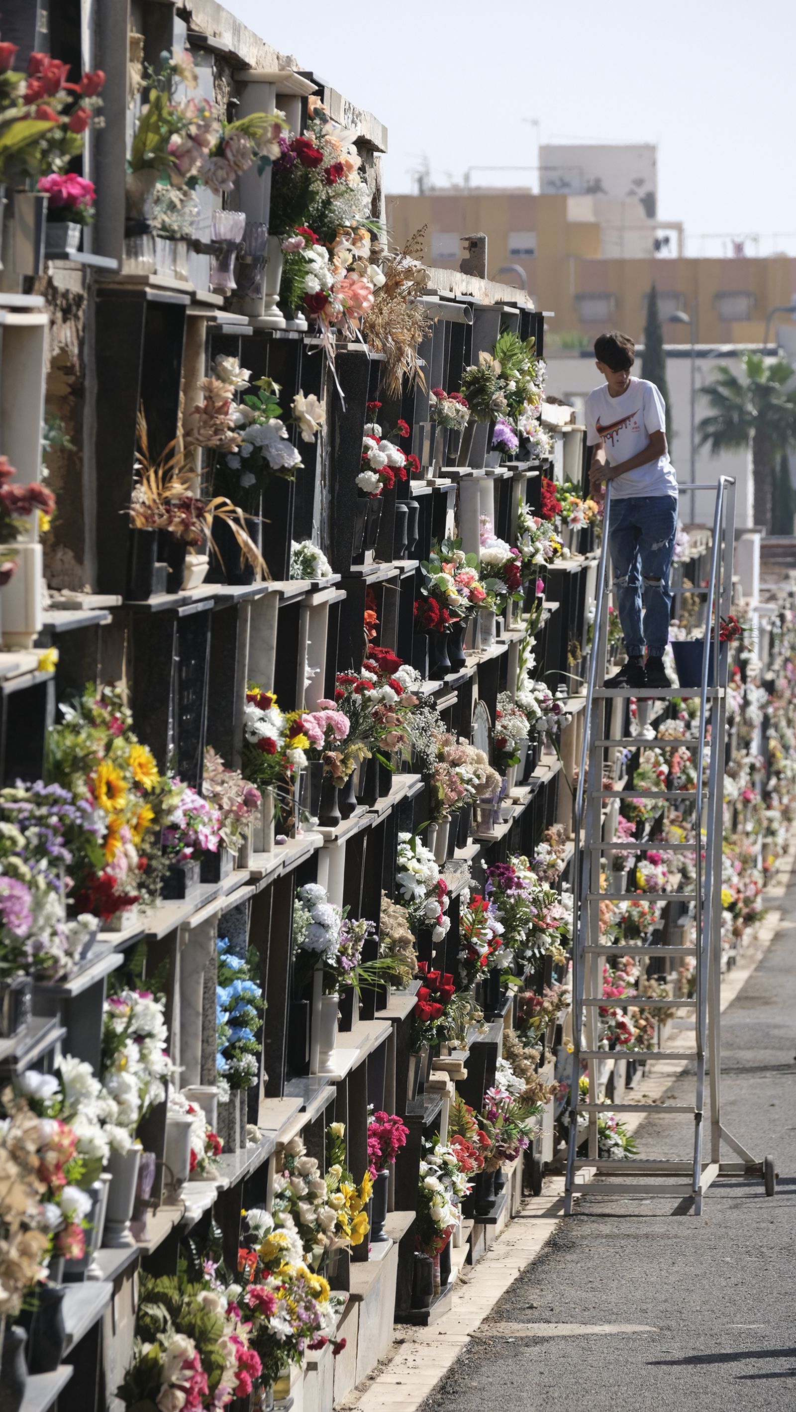 Imágenes del Día de Todos los Santos en el Cementerio de San José de Almería