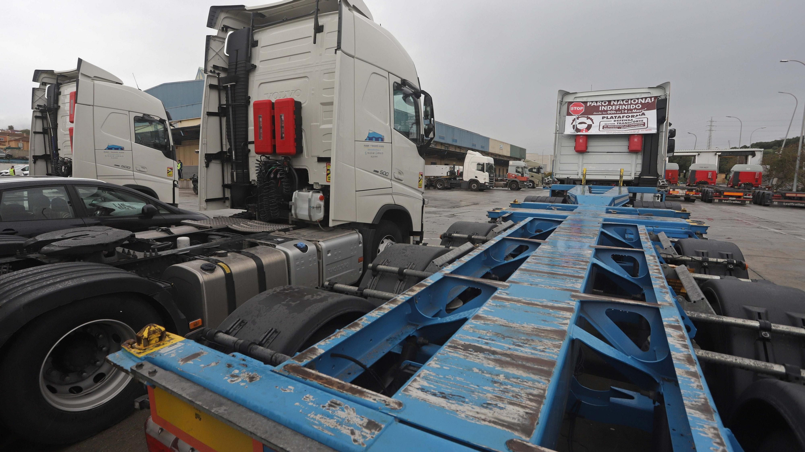 Fotos de la cuarta jornada de huelga de camioneros en Algeciras