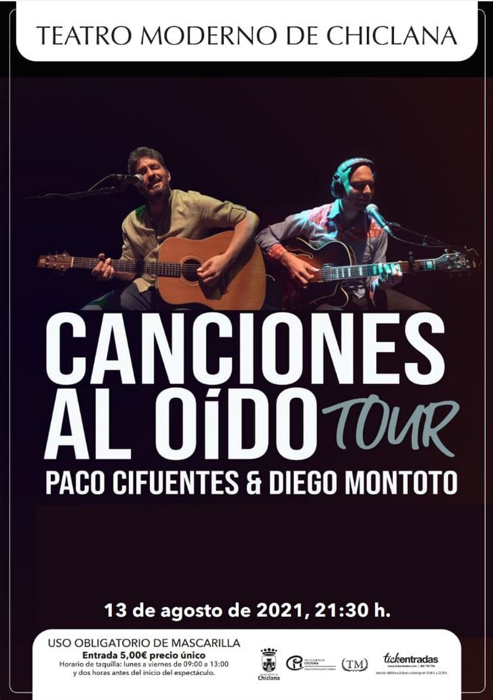 Cartel anunciador del concierto que se celebra este viernes en el Moderno.