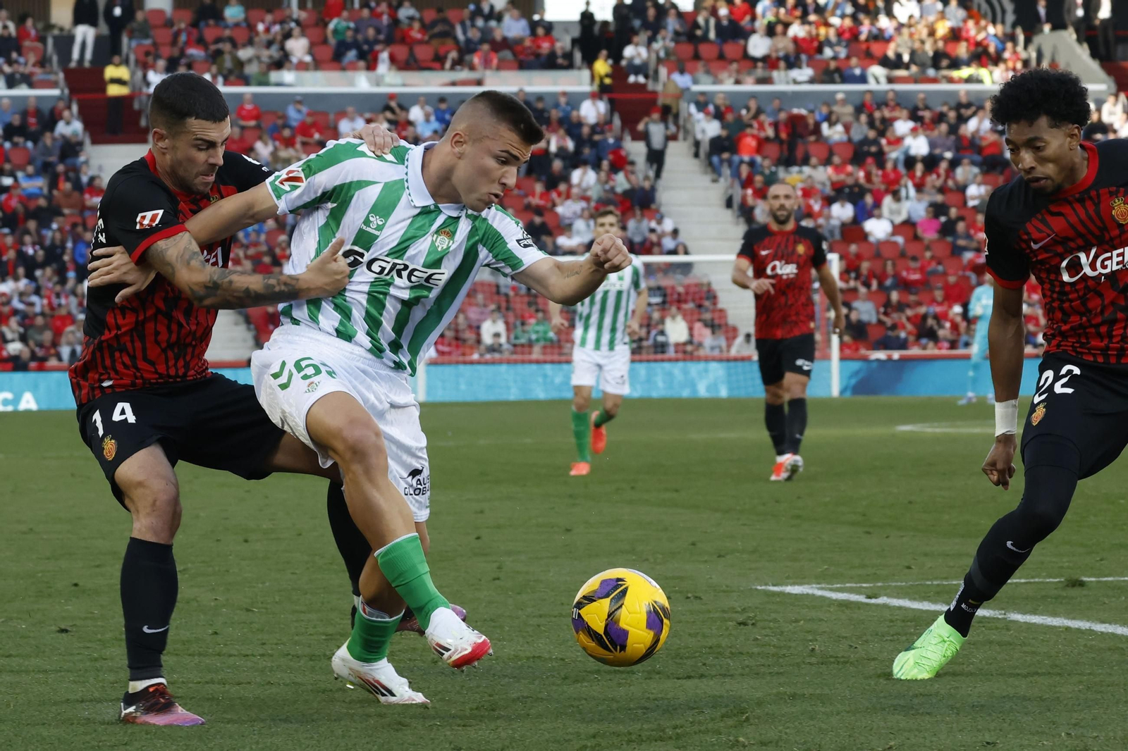 Pablo García en su debut como jugador del Real Betis.