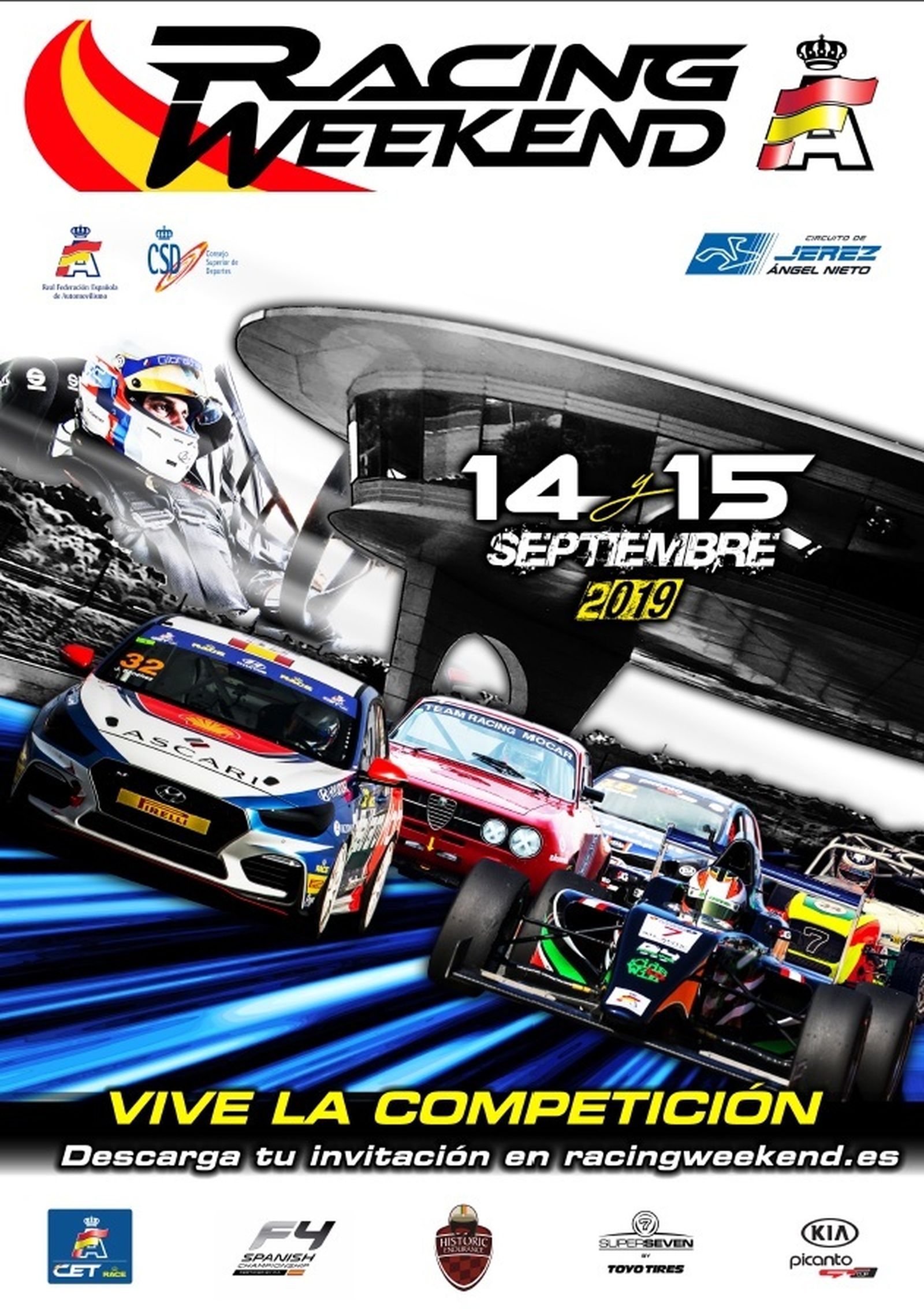 Cartel anunciador del Racing Weekend.