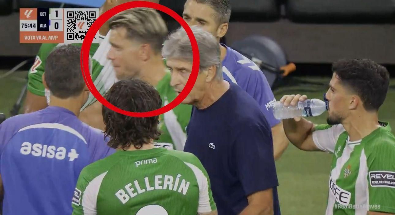 Lo Celso dando indicaciones a sus compañeros