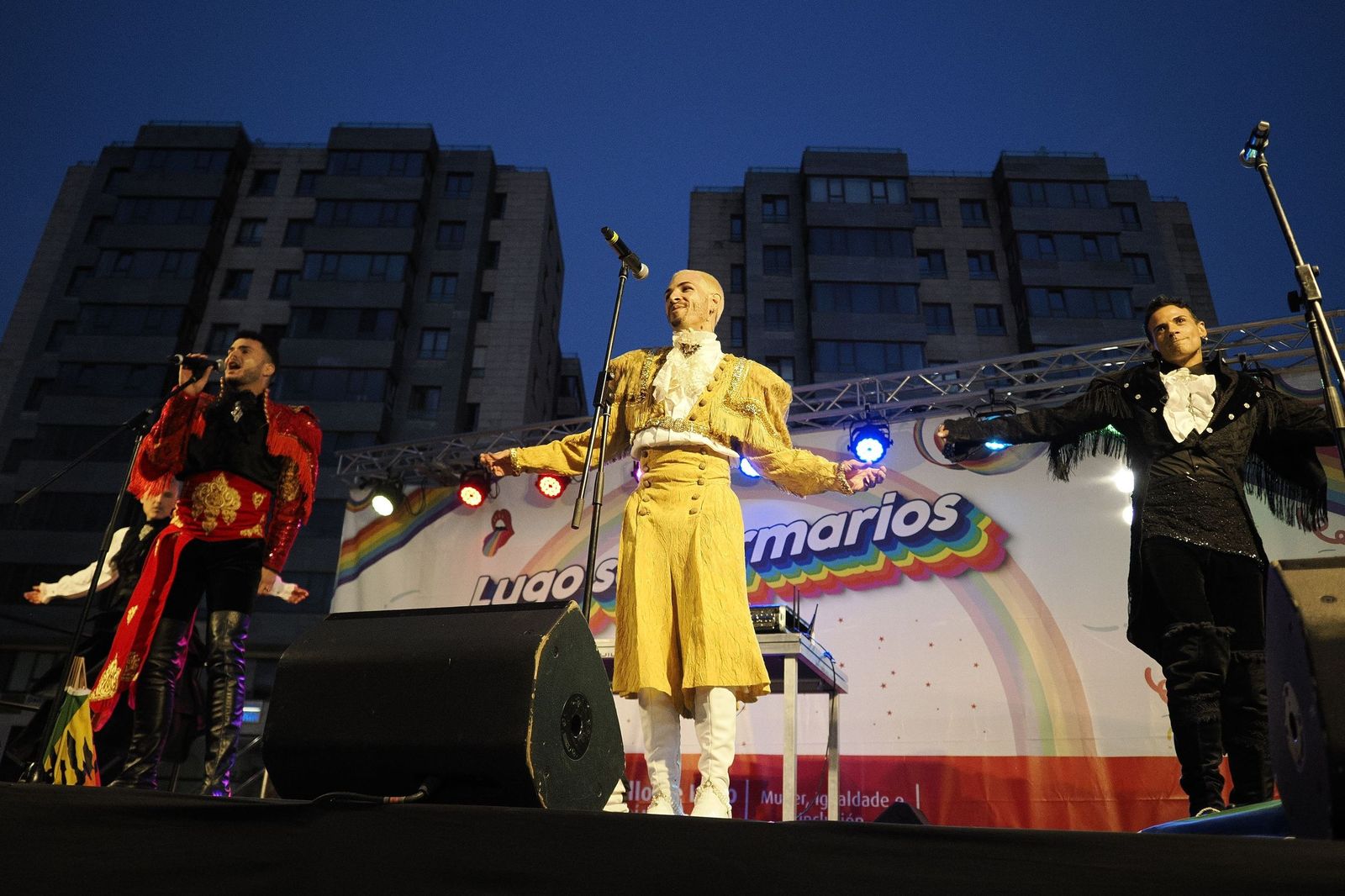 El grupo Locomía en una concierto orrecido en Lugo en julio de 2024.