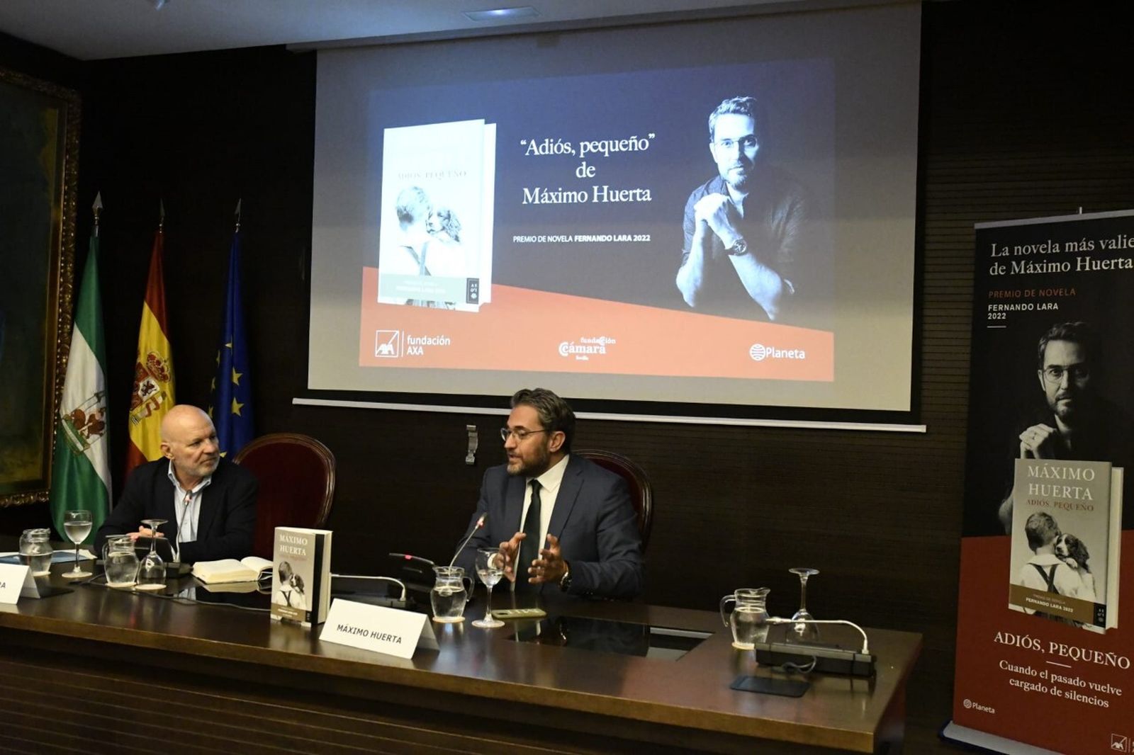 Máximo Huerta y Jesús Vigorra, ayer, en la presentación.