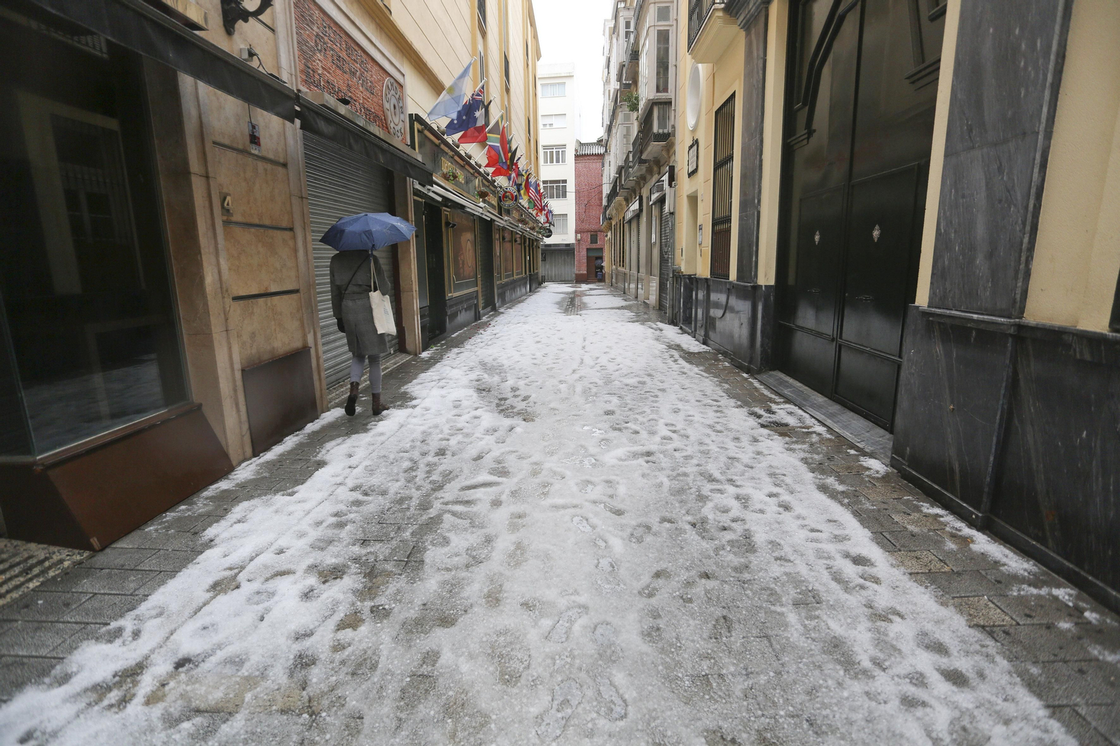 Fotos de la fuerte granizada registrada en Málaga