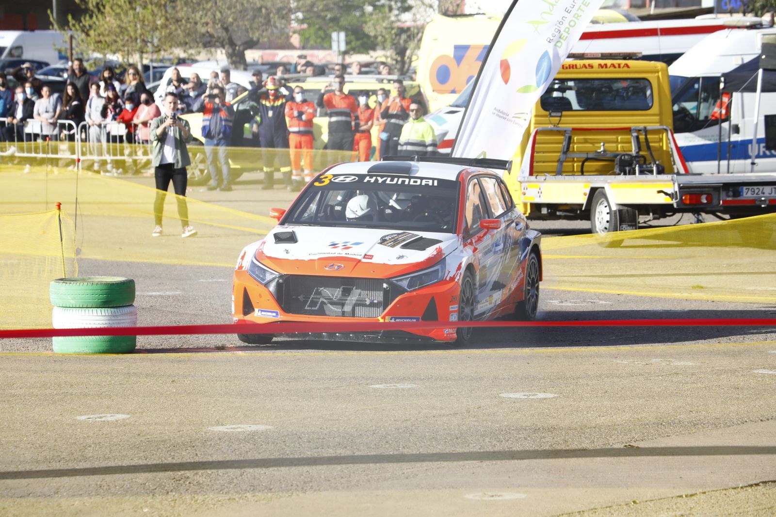 La primera pasada al tramo urbano de Córdoba en el Rallye Sierra Morena, en imágenes