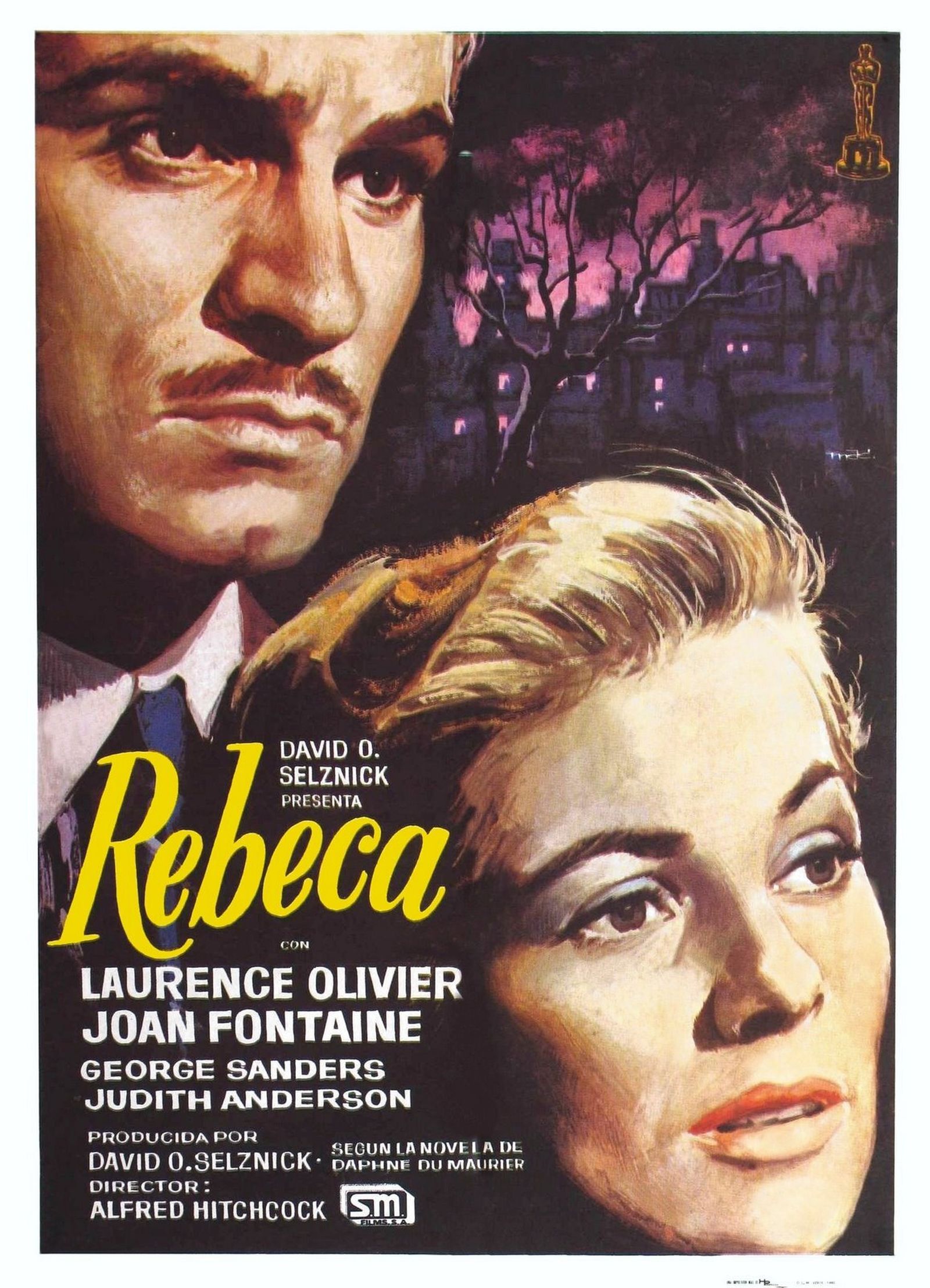 Cartel de 'Rebeca', una producción de David O. Selznick.