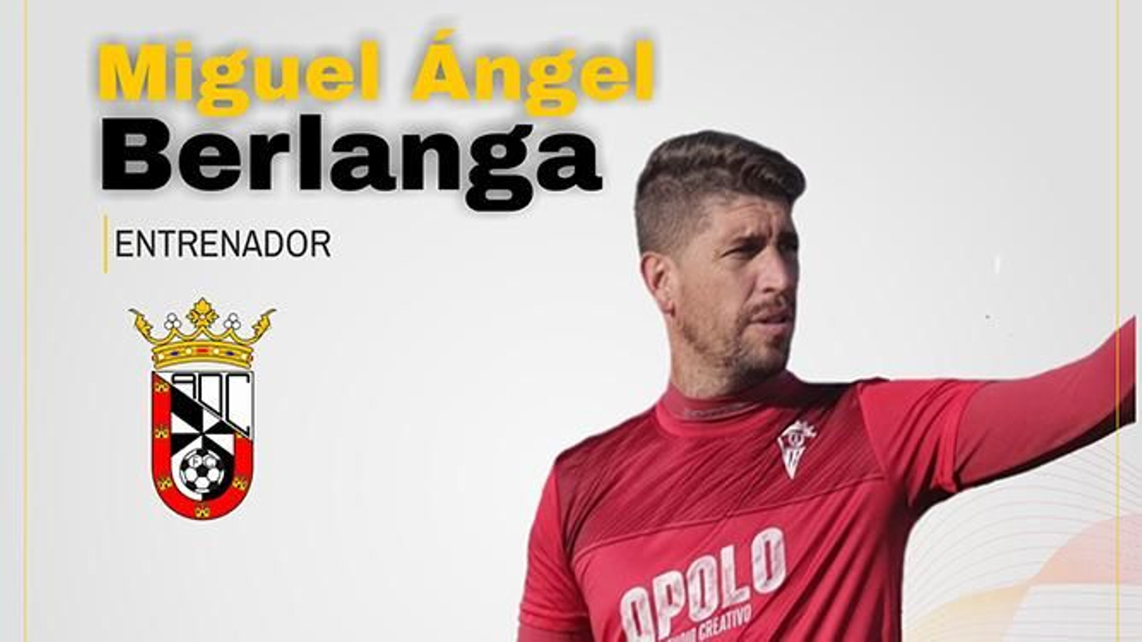 El cartel con el que el Ceuta B anuncia la contratación de Berlanga.