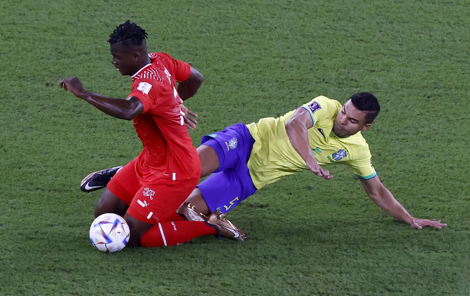 Las imágenes del Brasil - Suiza del Mundial de Qatar