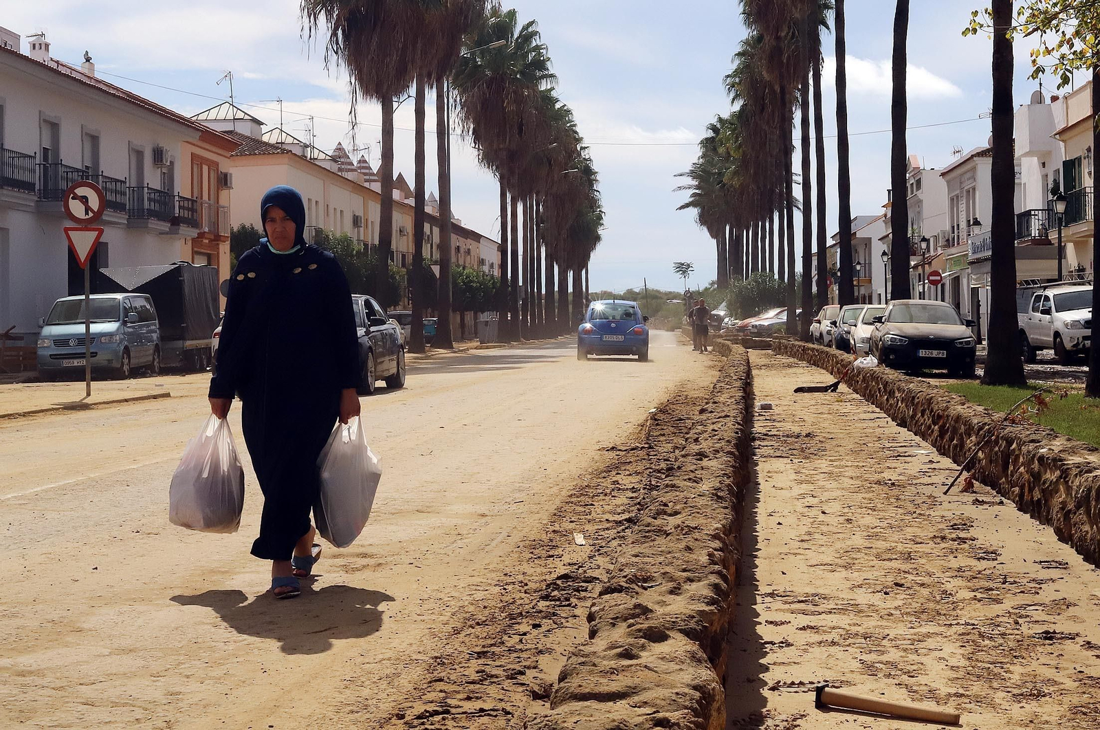 Imágenes de los destrozos provocados por el temporal en Lepe