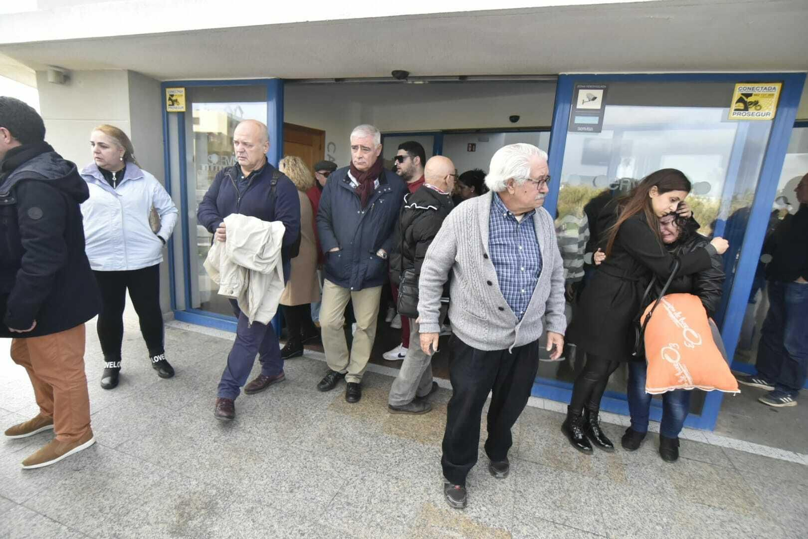 El tanatorio de La Línea, tras el sepelio.