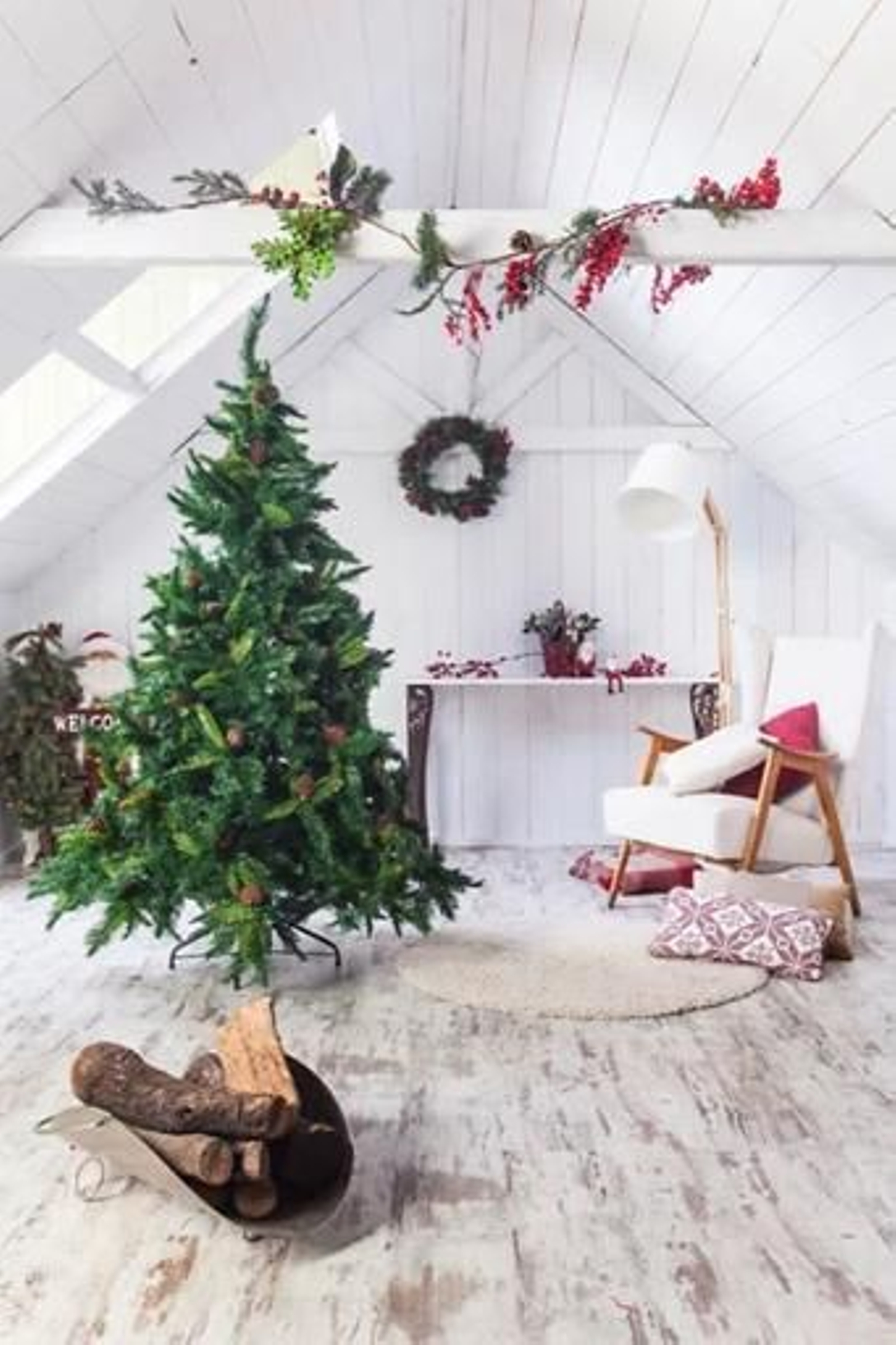 Árbol de Navidad Springfield con piñas.