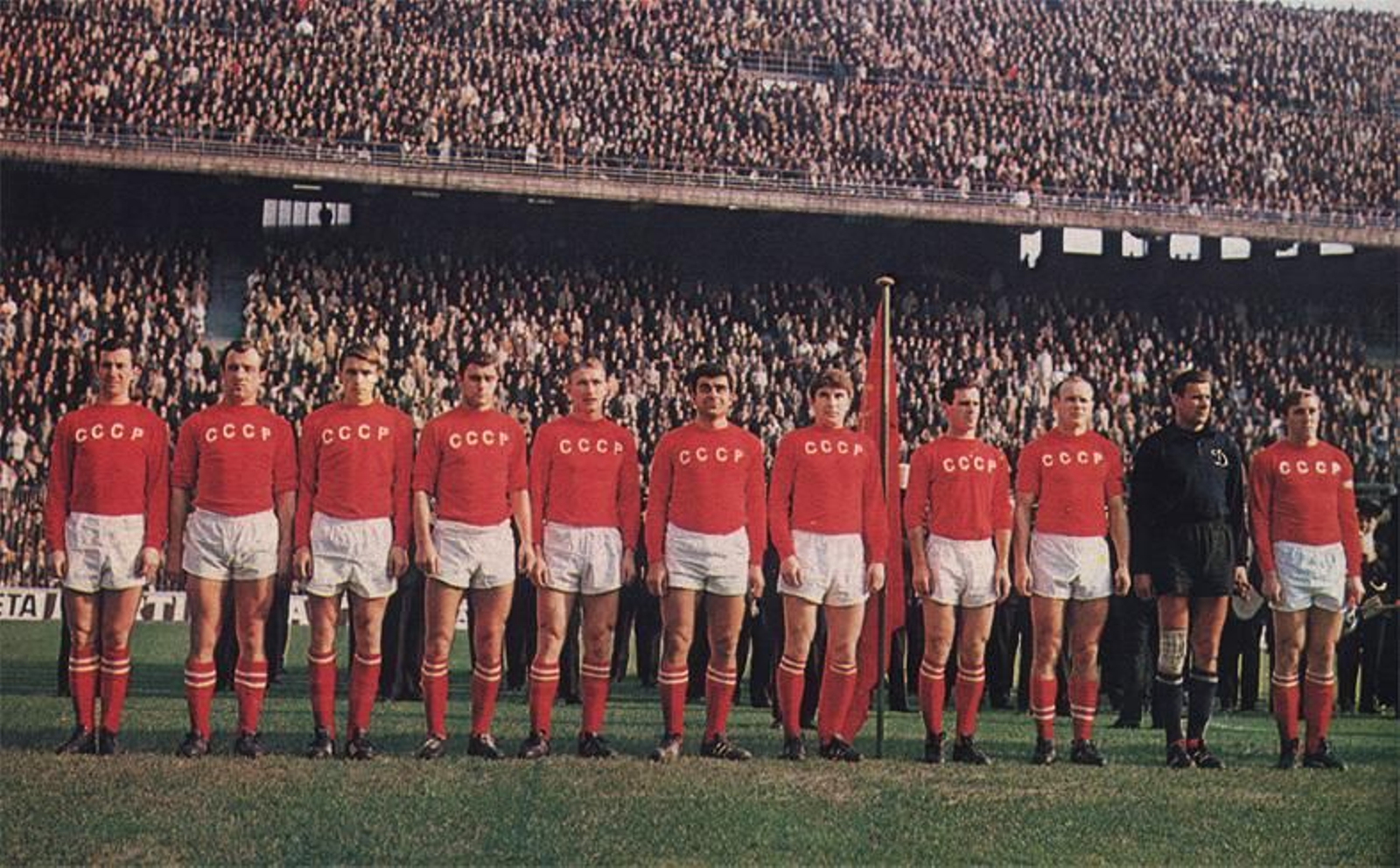 Jugadores de la selección soviética.