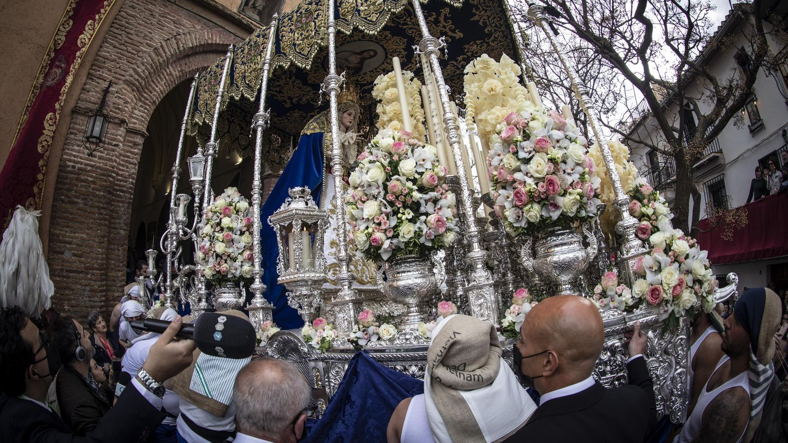 La Virgen de la Estrella durante la salida del pasado Jueves Santo