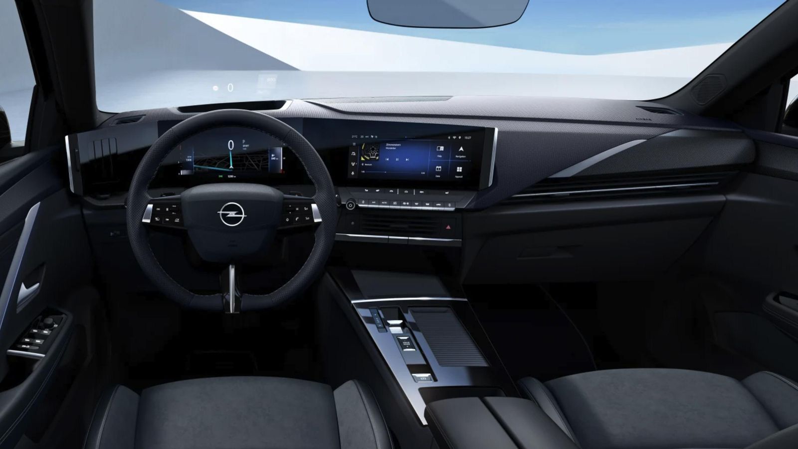 El puesto de conducción es como el del Astra hatchback, lo que permite disfrutar de un HUD, asientos con la certificación AGR, etc.