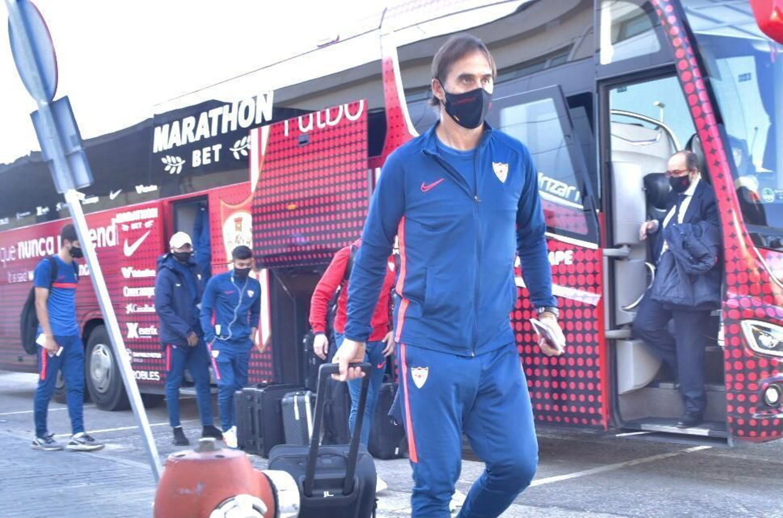 Lopetegui, antes de viajar con el Sevilla a Krasnodar, este domingo.
