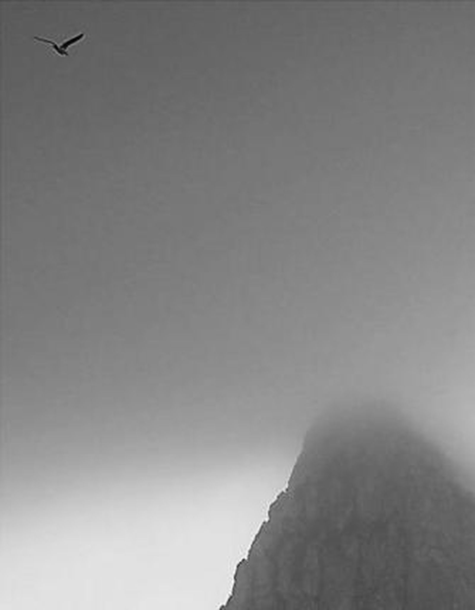 Foto del Peñón tomada ayer, donde la visibilidad es nula.