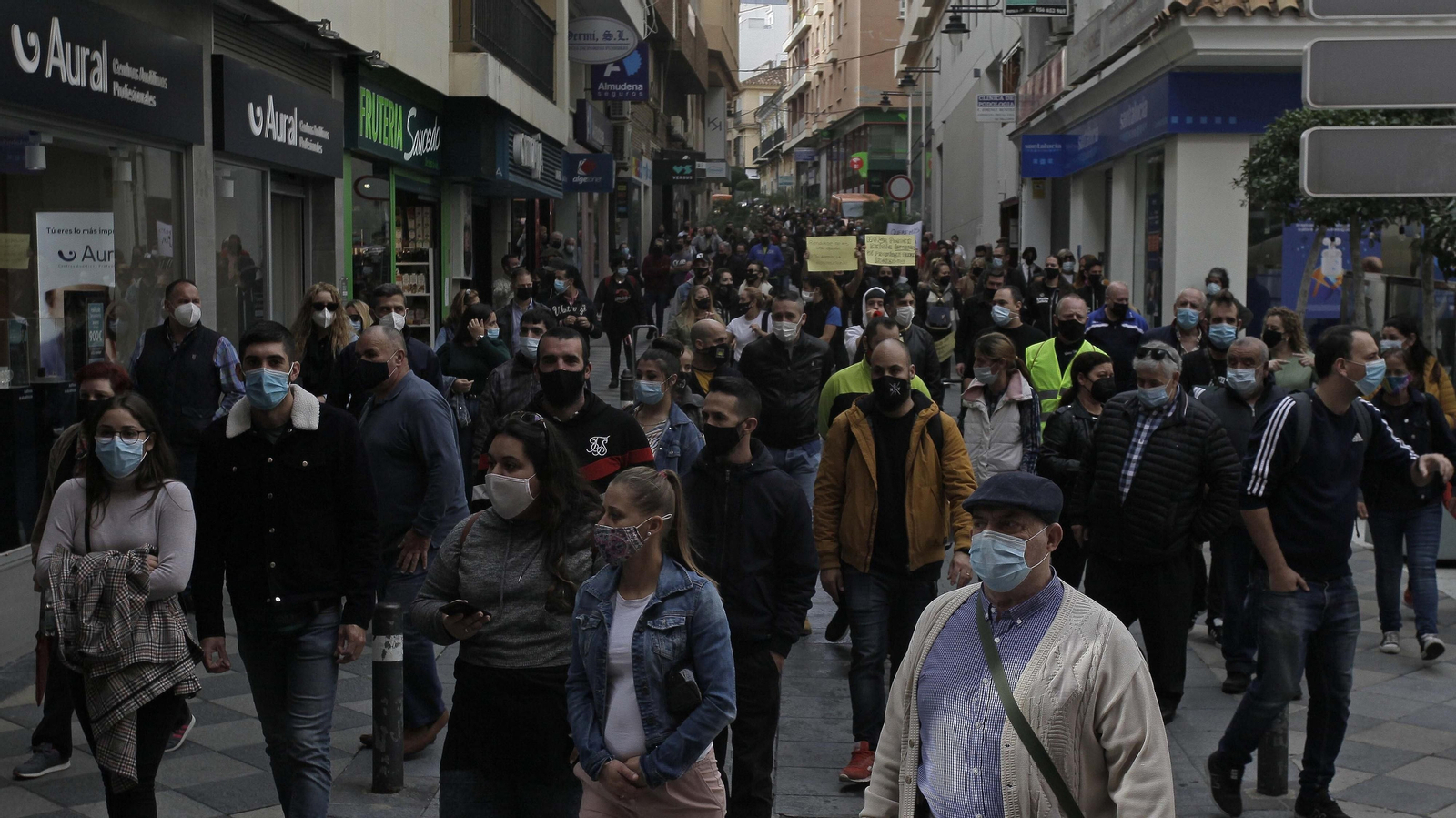 Fotos de la manifestación de la hostelería en Algeciras