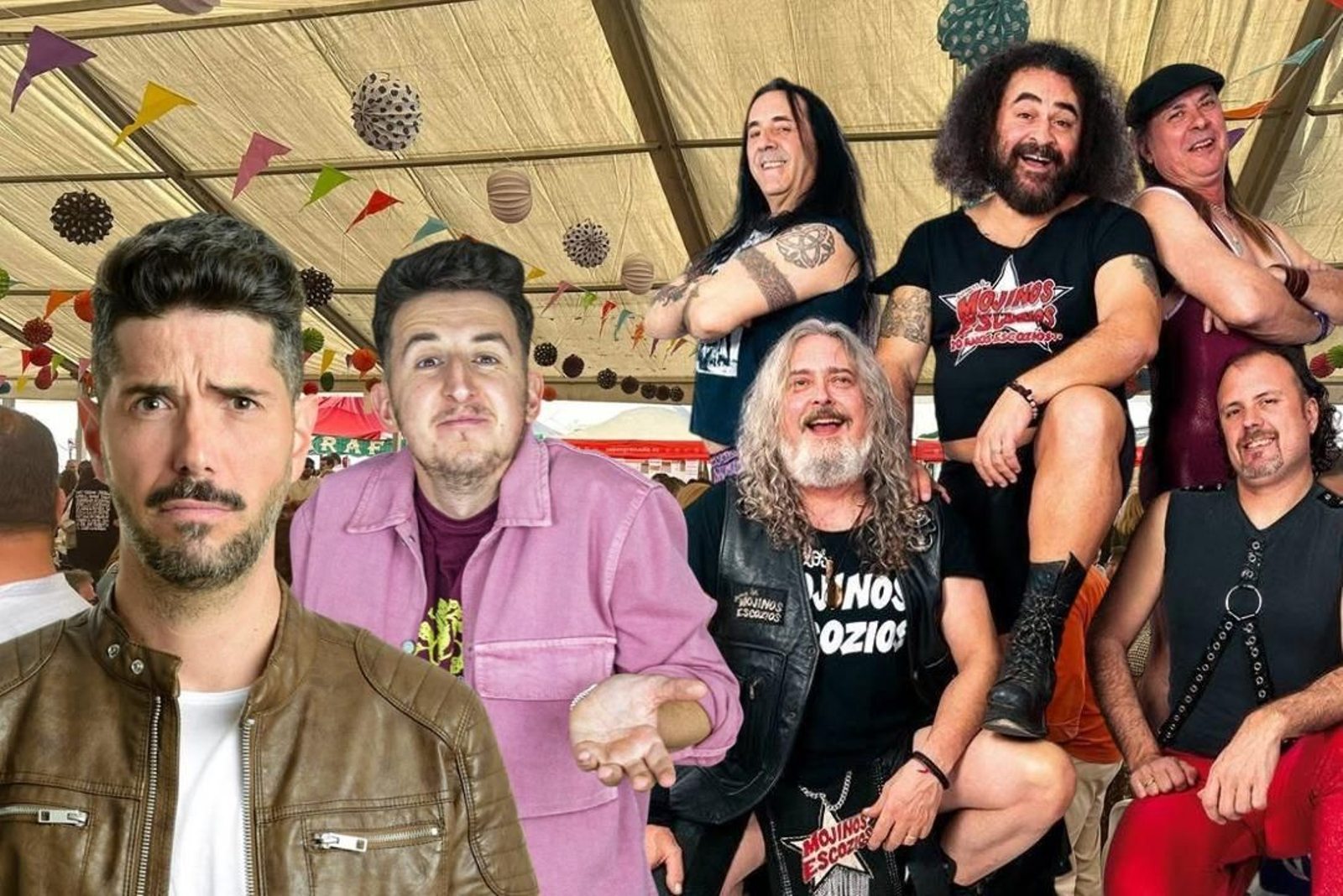 Fotomontaje con los artistas invitados