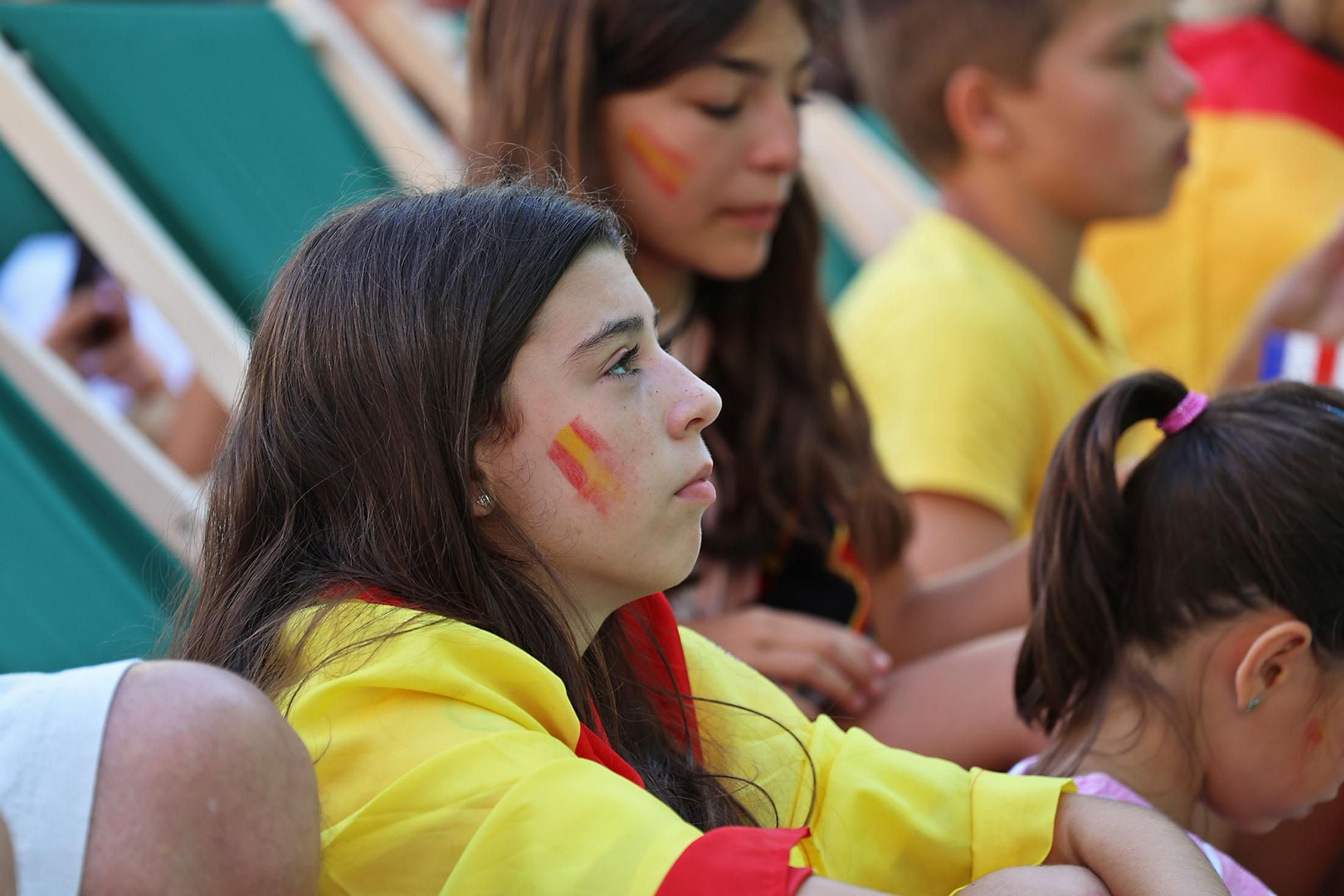 Imágenes de la Fan zone en Huelva de la Final de la Eurocopa entre Inglaterra y España Imágenes de la Fan zone en Huelva de la Final de la Eurocopa entre Inglaterra y España