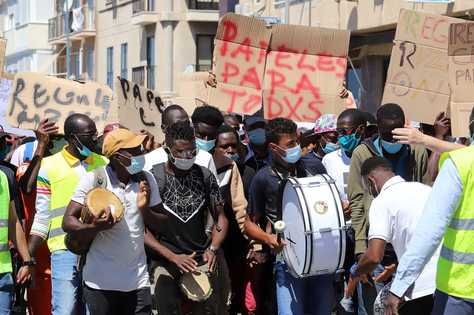 Imágenes de la manifestación por la regularización de inmigrantes
